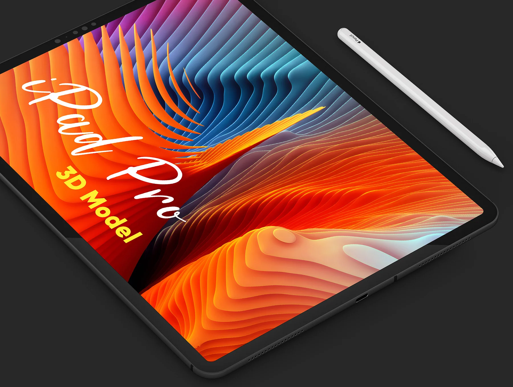 iPad Pro and Apple Pencil 3D Model 3
