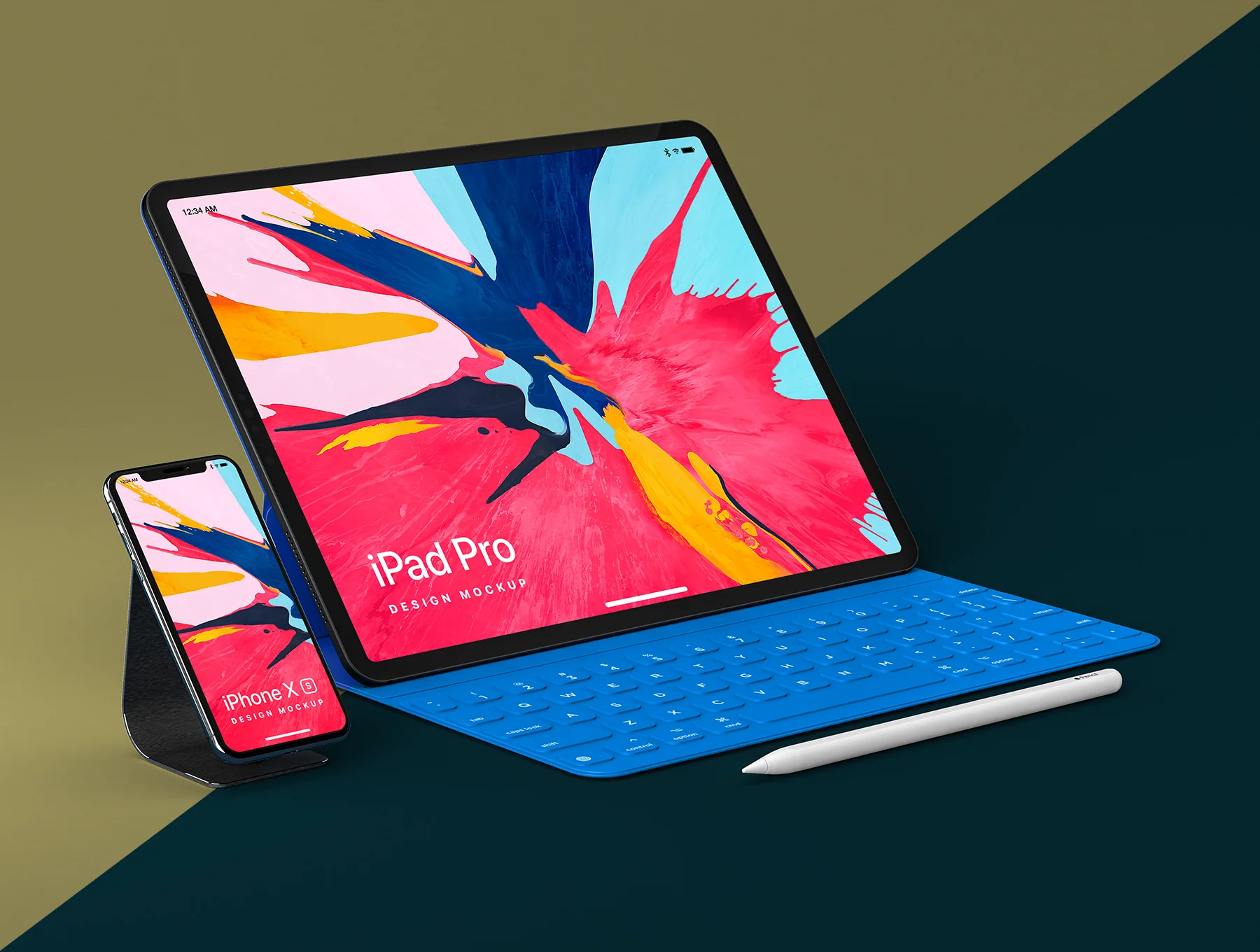 iPad Pro iPhone XS Mockup