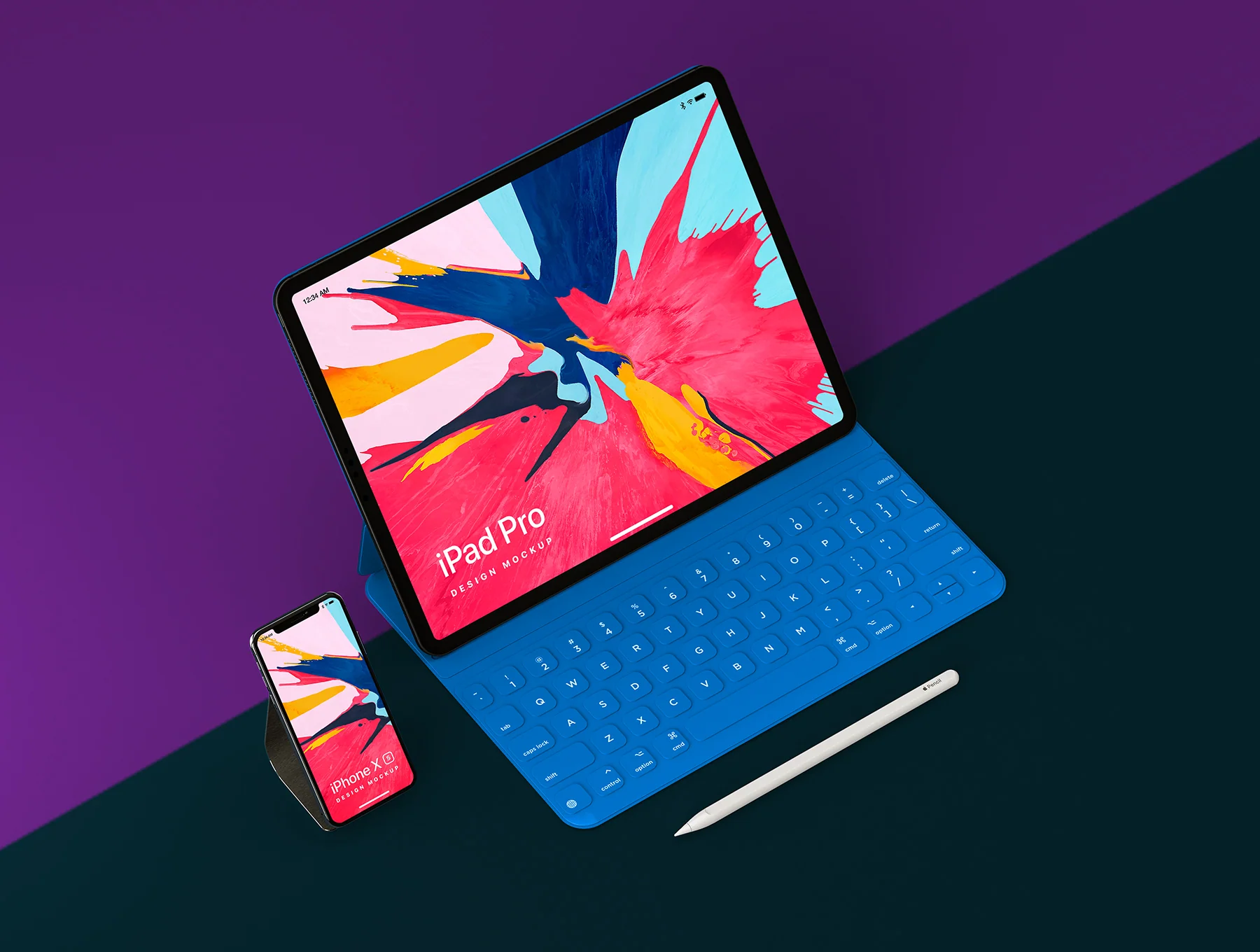iPad Pro iPhone XS Mockup 2