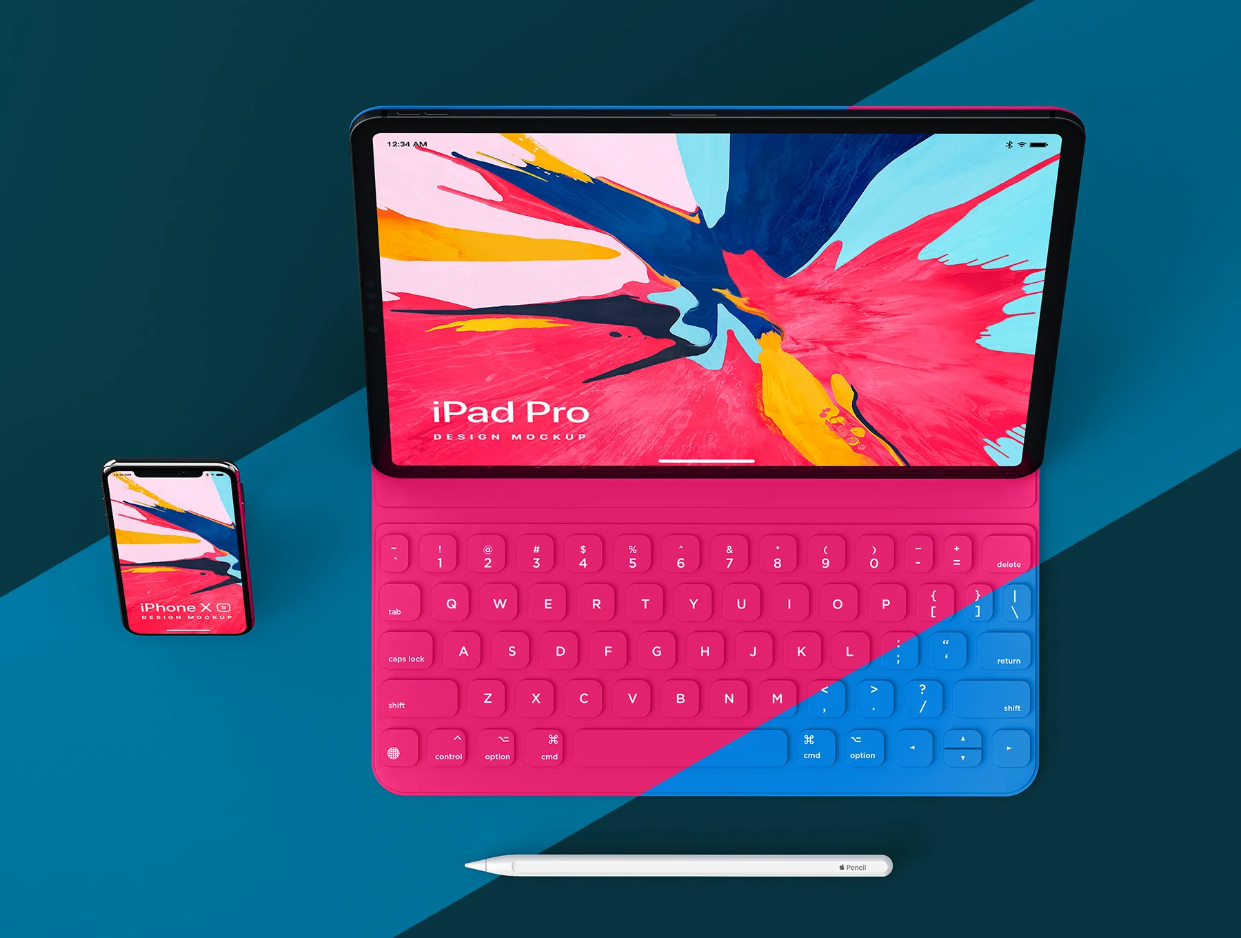 iPad Pro iPhone XS Mockup 3