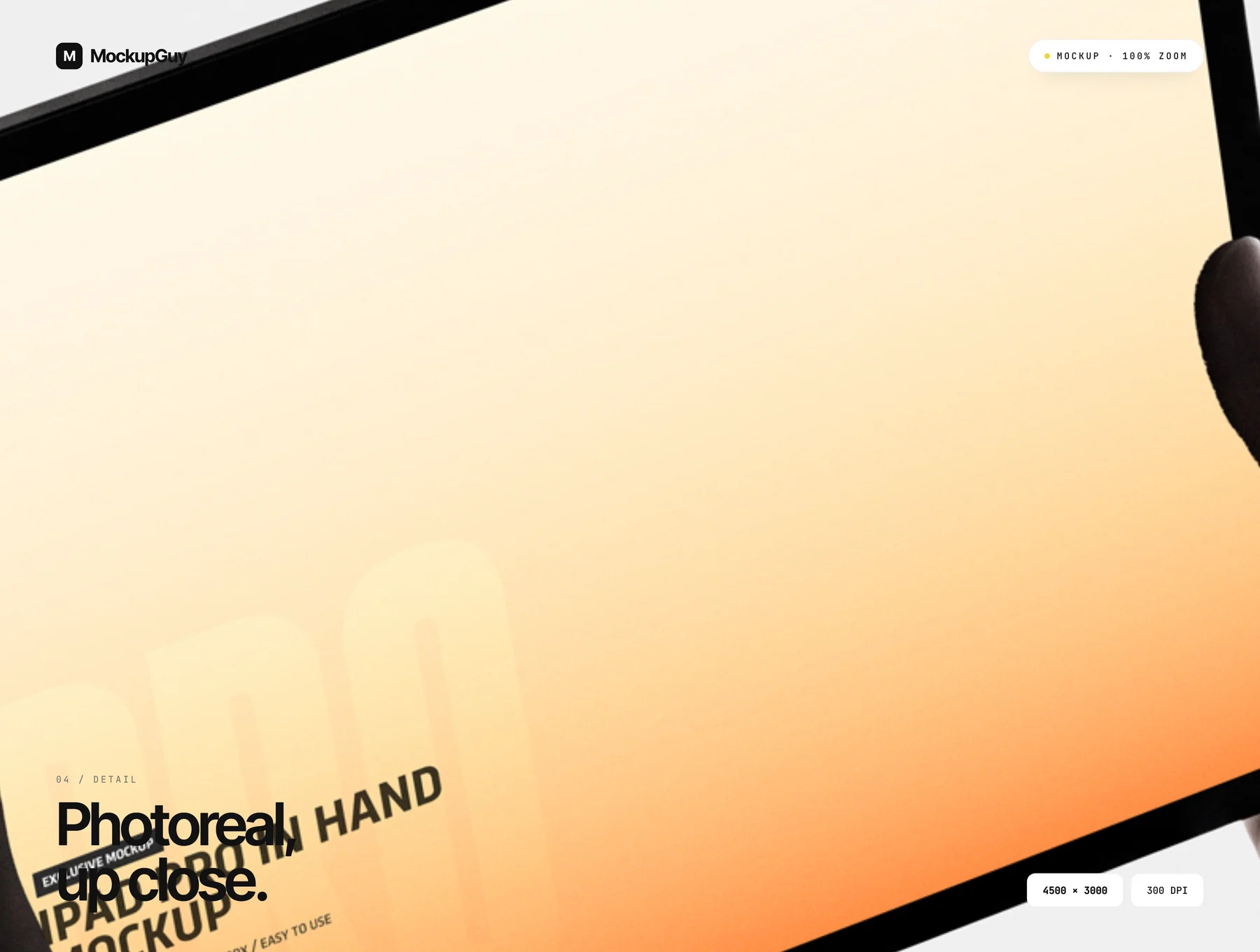iPad Pro in Hand Mockup Set — Landscape Orientation 4
