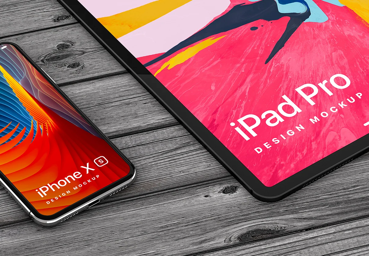 iPad Pro iPhone XS Mockup 02