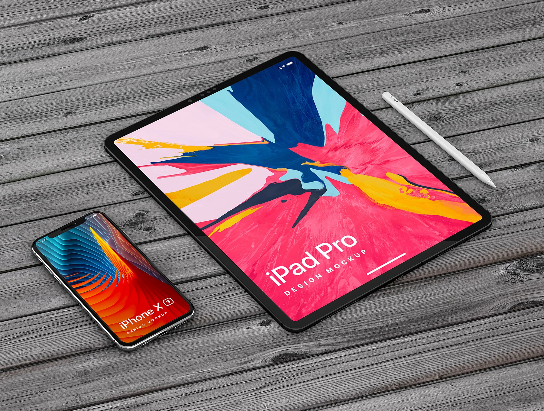 iPad Pro iPhone XS Mockup 02