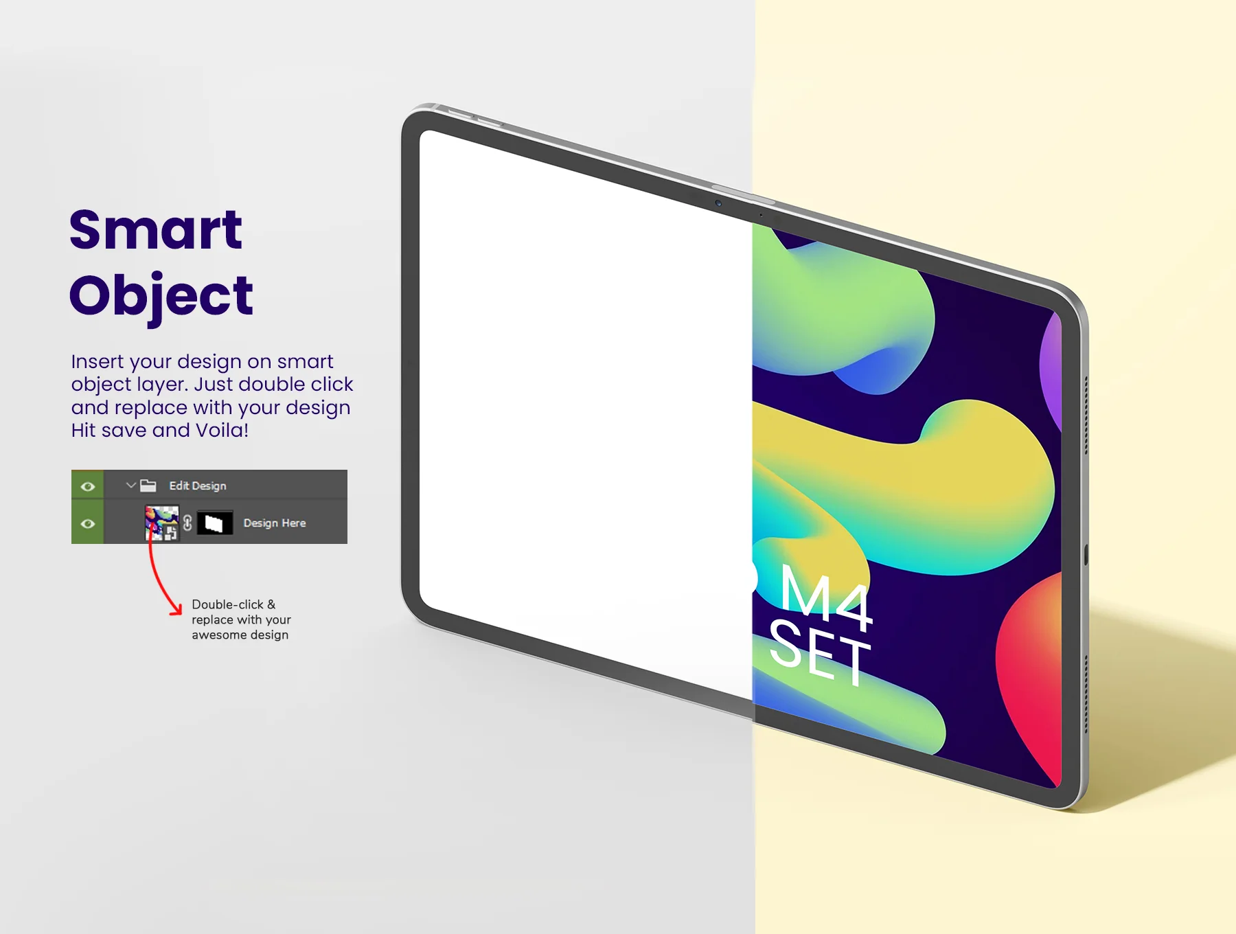iPad Pro M4 2024 13 Inch Display PSD Mockup Set 3