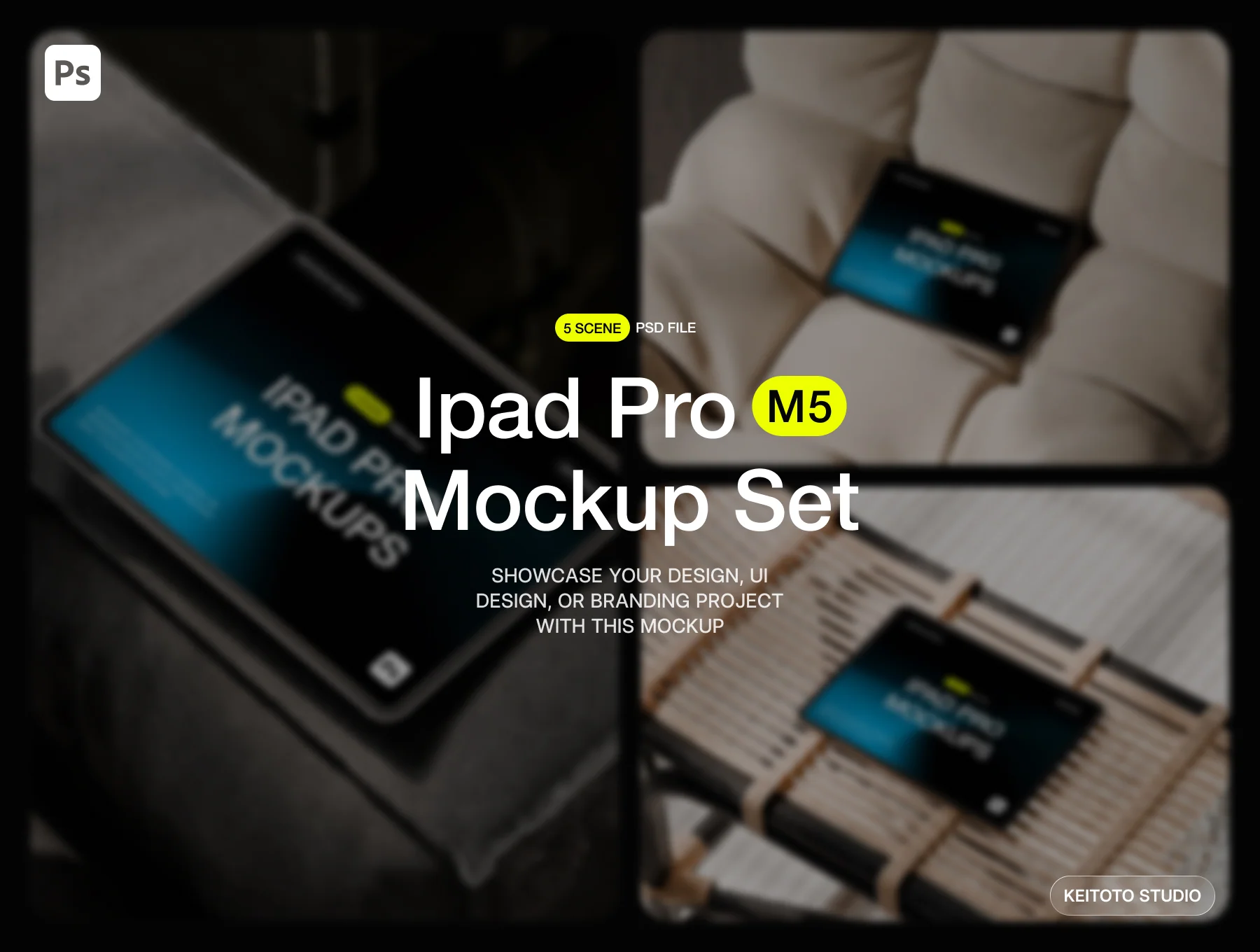iPad Pro Mockup for Sophisticated Home Presentations 2