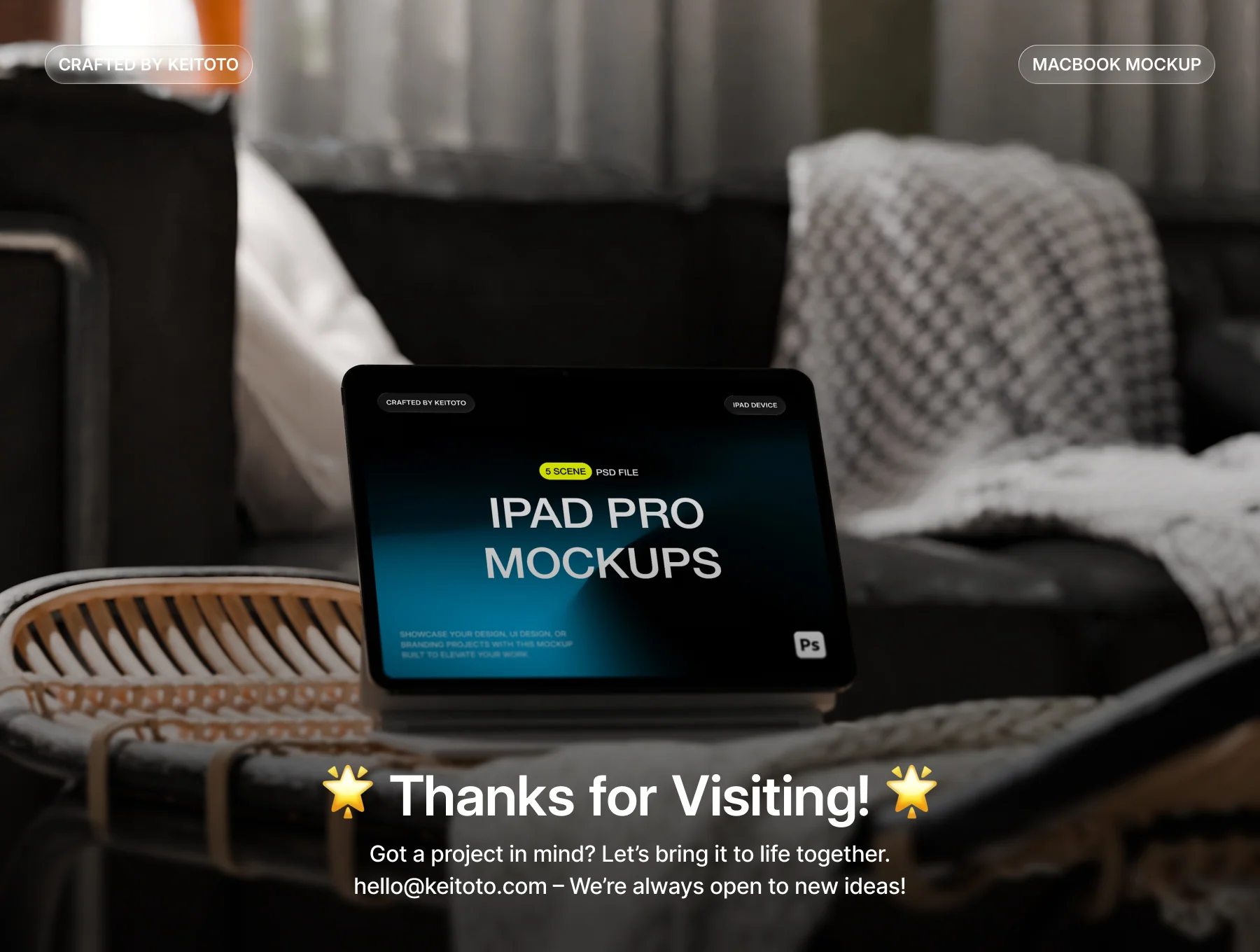 iPad Pro Mockup for Sophisticated Home Presentations 4