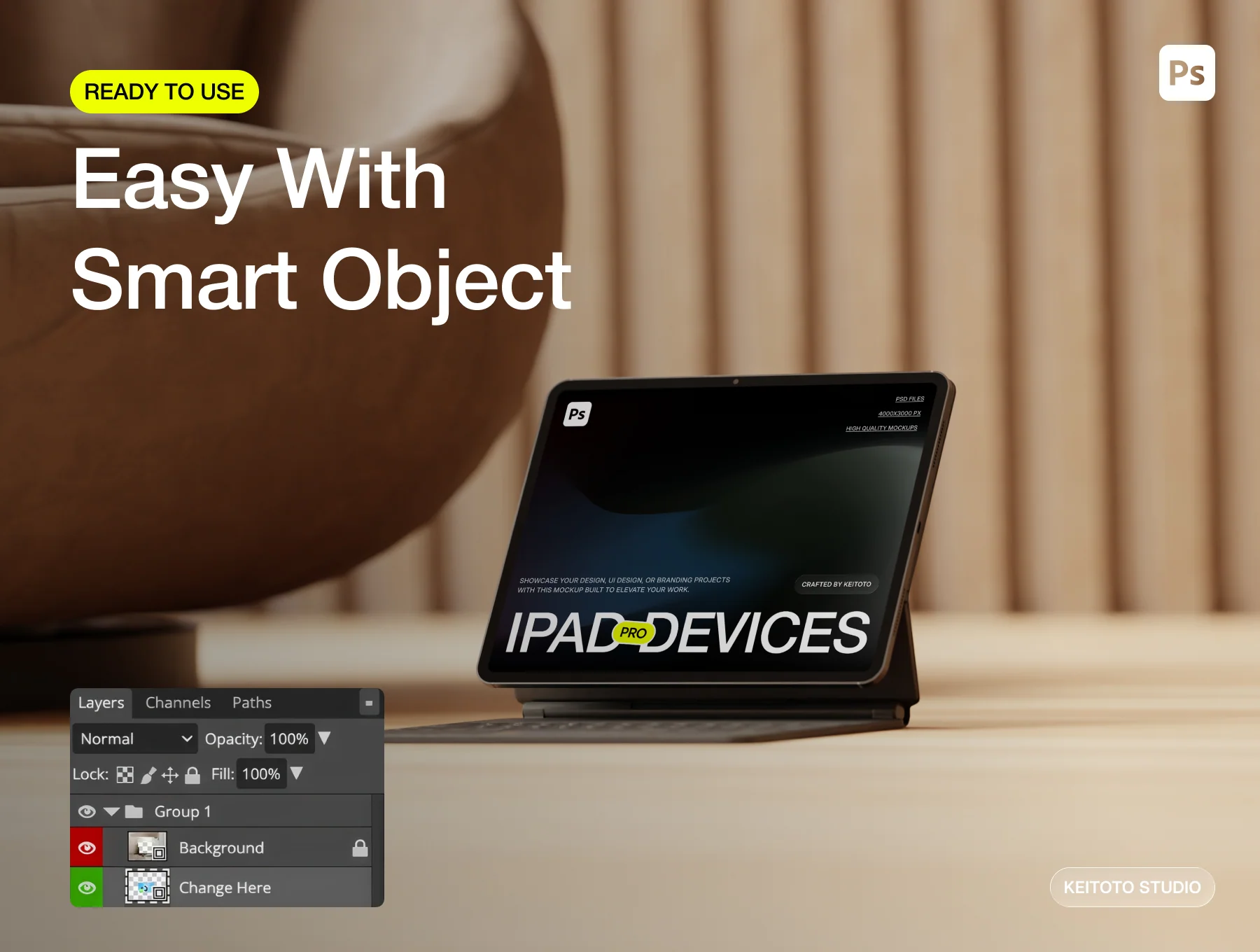 iPad Pro Mockup Modern Interior Mood 3