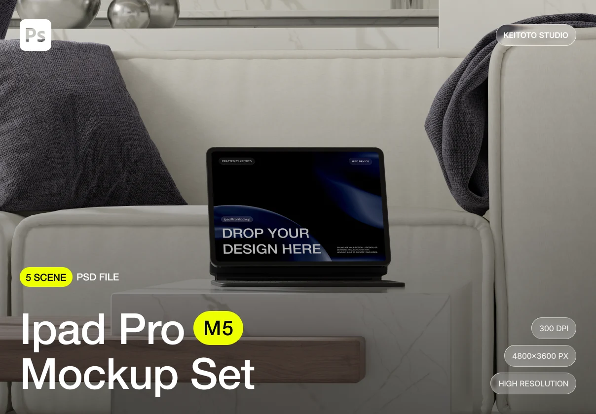 iPad Pro Mockup Quiet Luxury Interior