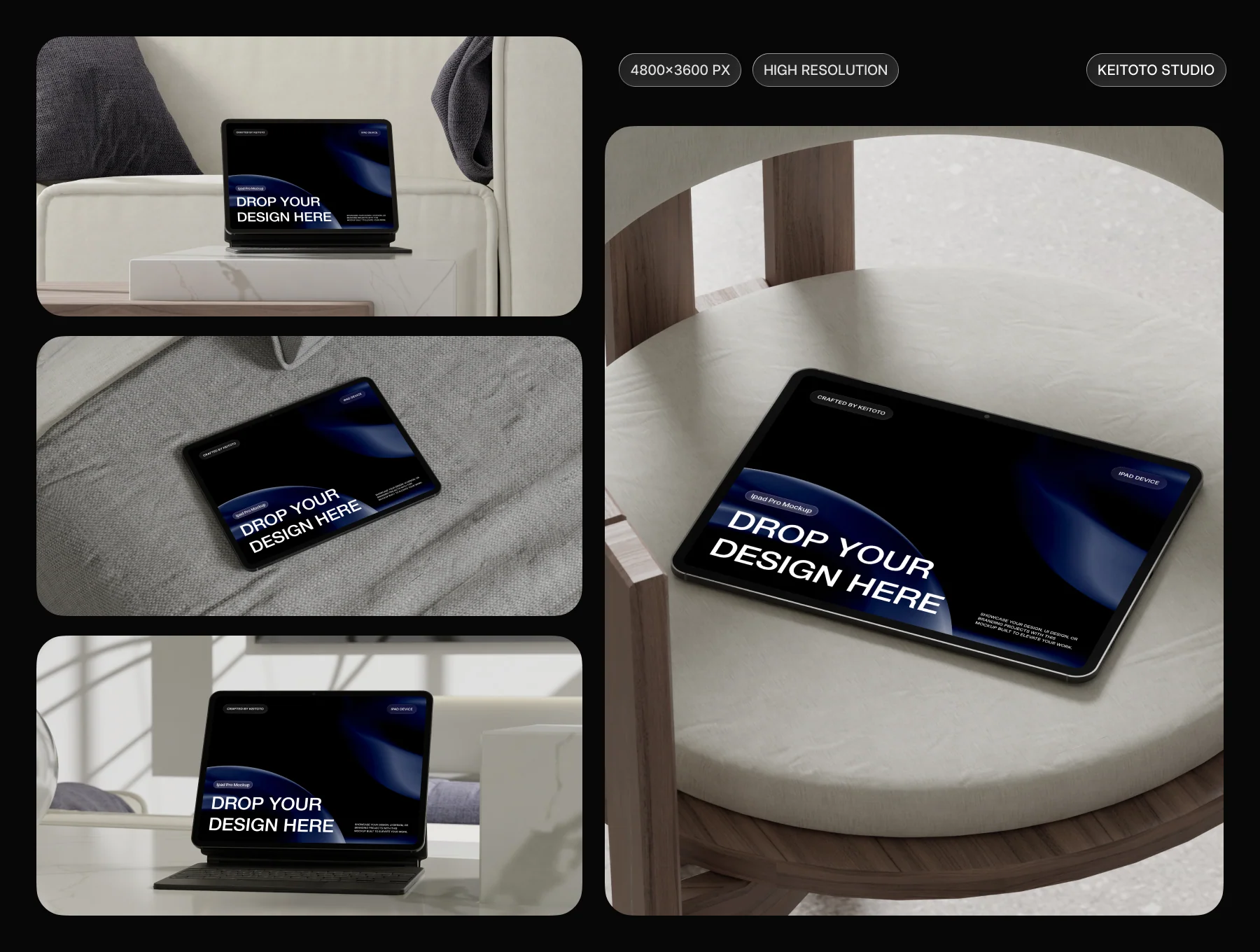 iPad Pro Mockup Quiet Luxury Interior 2