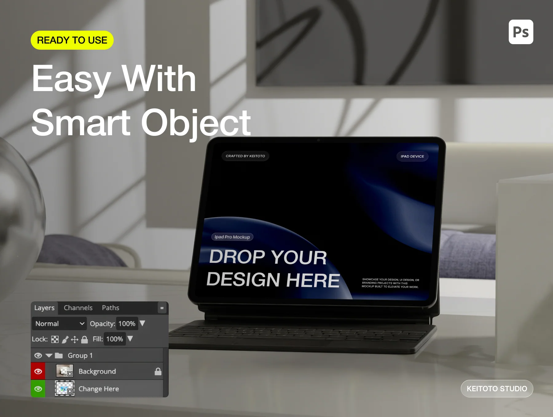 iPad Pro Mockup Quiet Luxury Interior 3