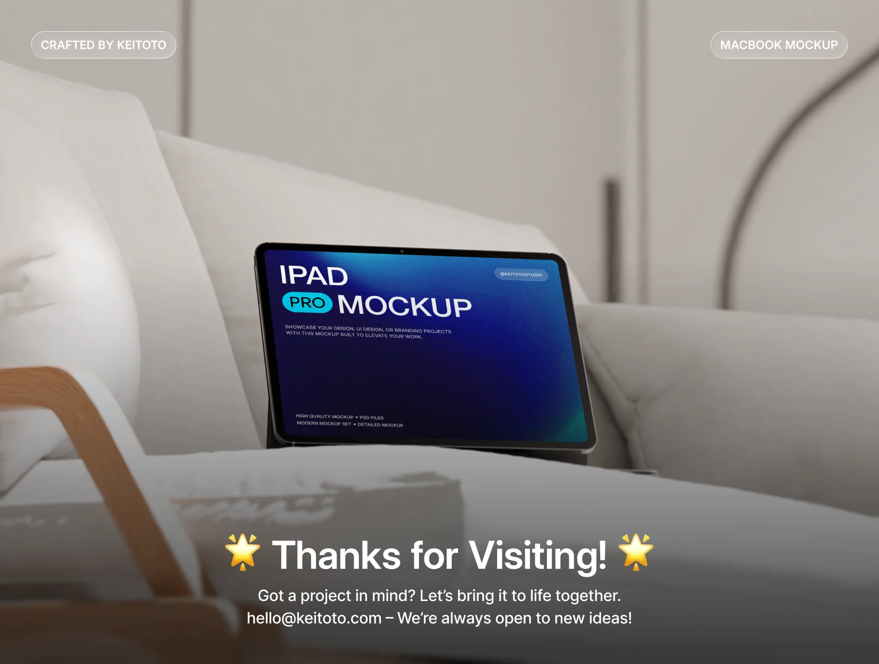 Cozy Nordic Workspace iPad Pro Mockup Collection 4