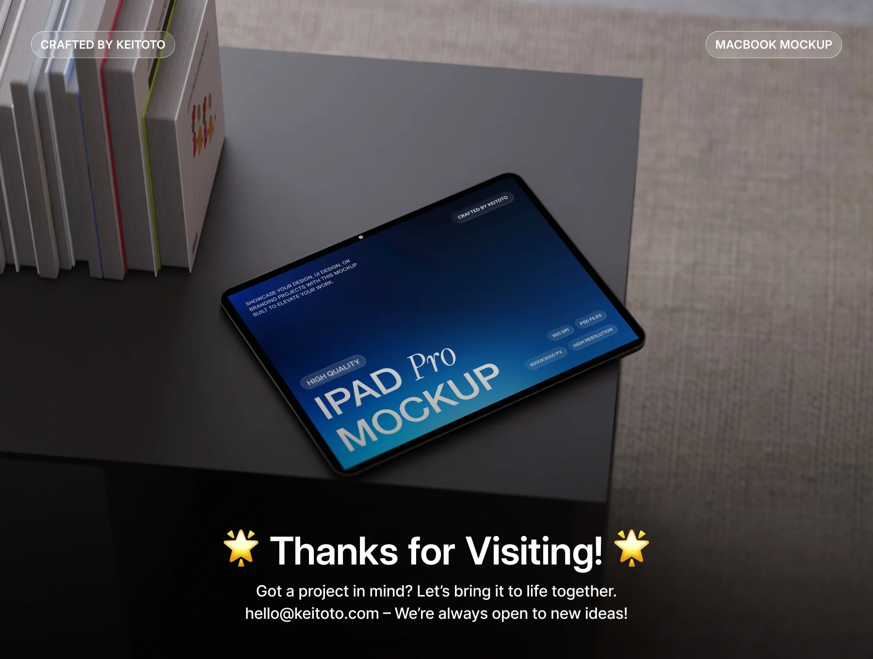 iPad Pro Mockup Structured Workspace Scene 4