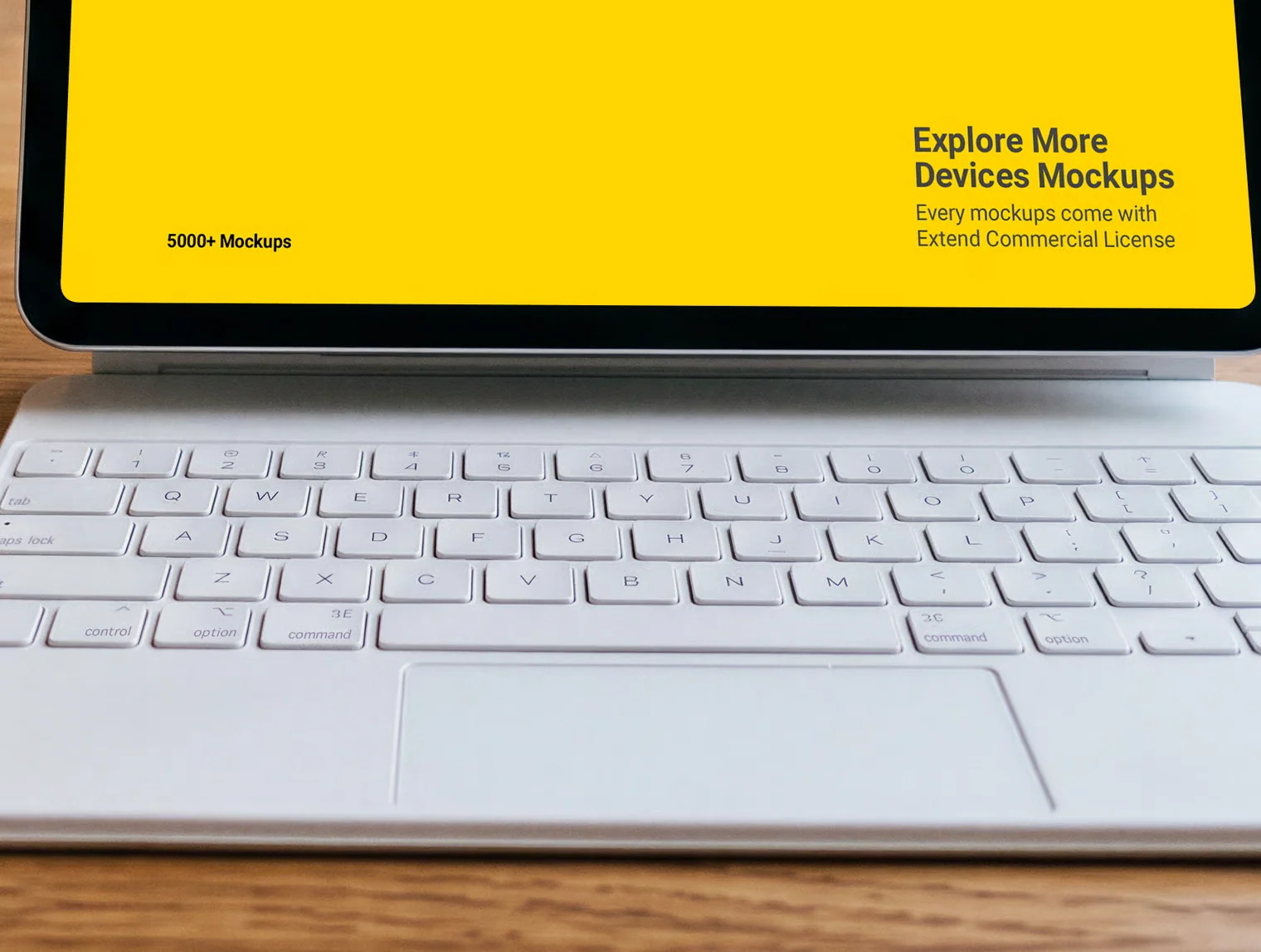 iPad Pro on Cafe Table Mockup 4