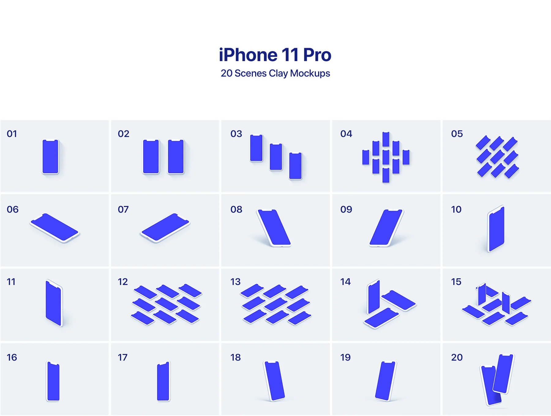 iPhone 11 Pro - 20 Clay Mockups 2