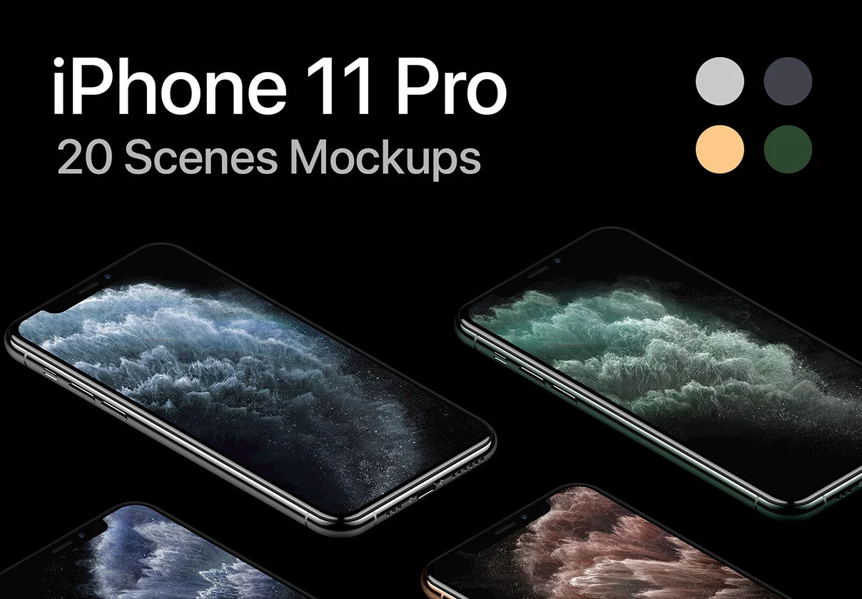 iPhone 11 Pro - 20 Mockups