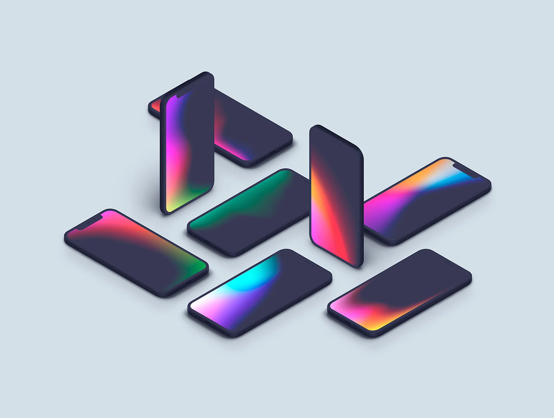 iPhone 12 Pro - 20 Clay Mockups Scenes 8