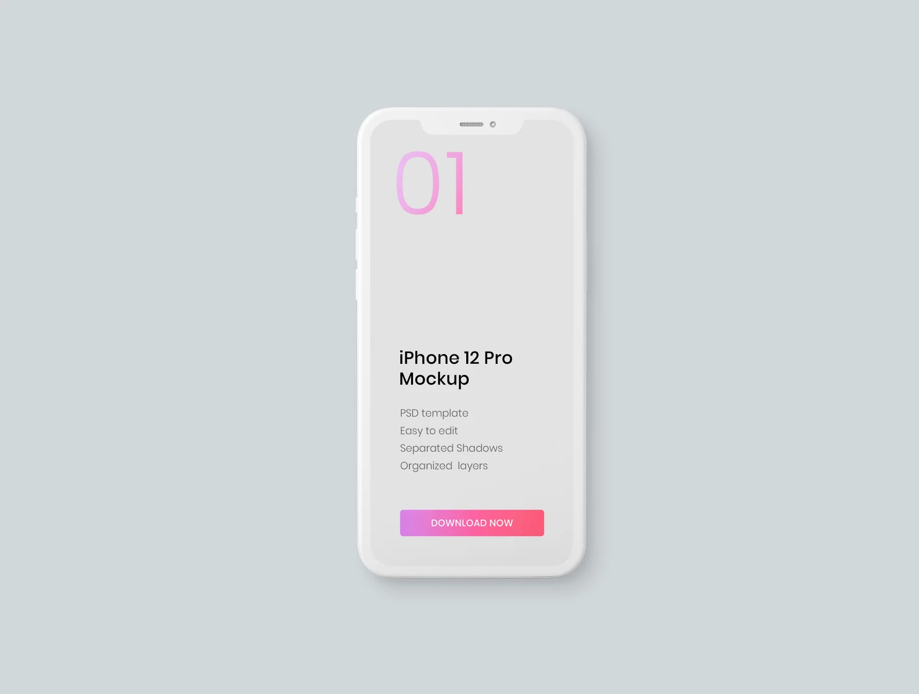 iPhone 12 Pro Clay Mockup Set 2