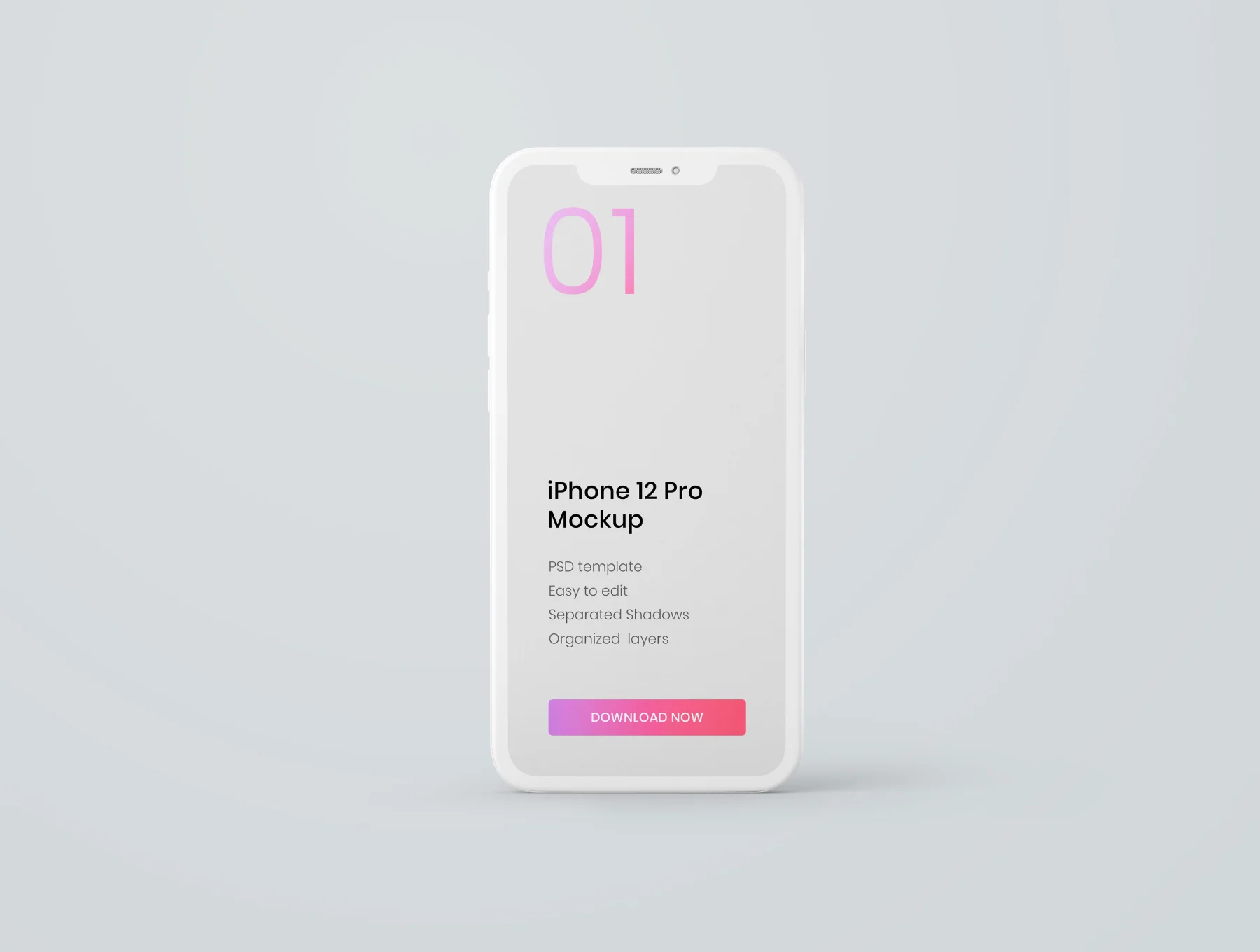 iPhone 12 Pro Clay Mockup Set 6