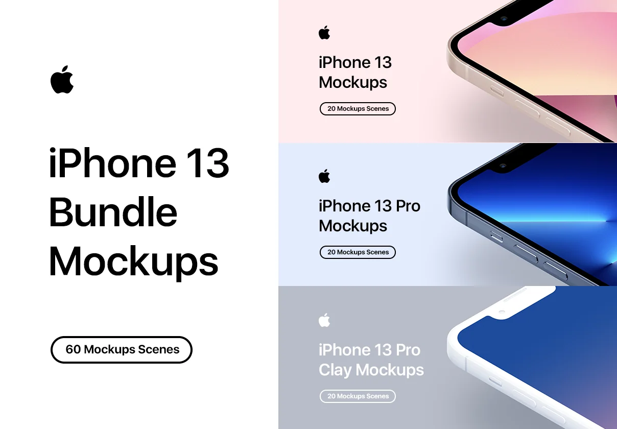 iPhone 13 Bundle Mockups