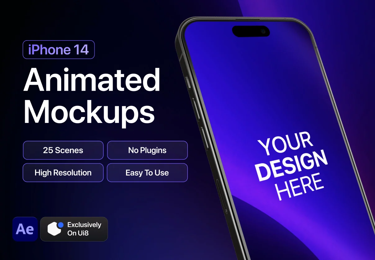 iPhone 14 Pro Animated Mockups