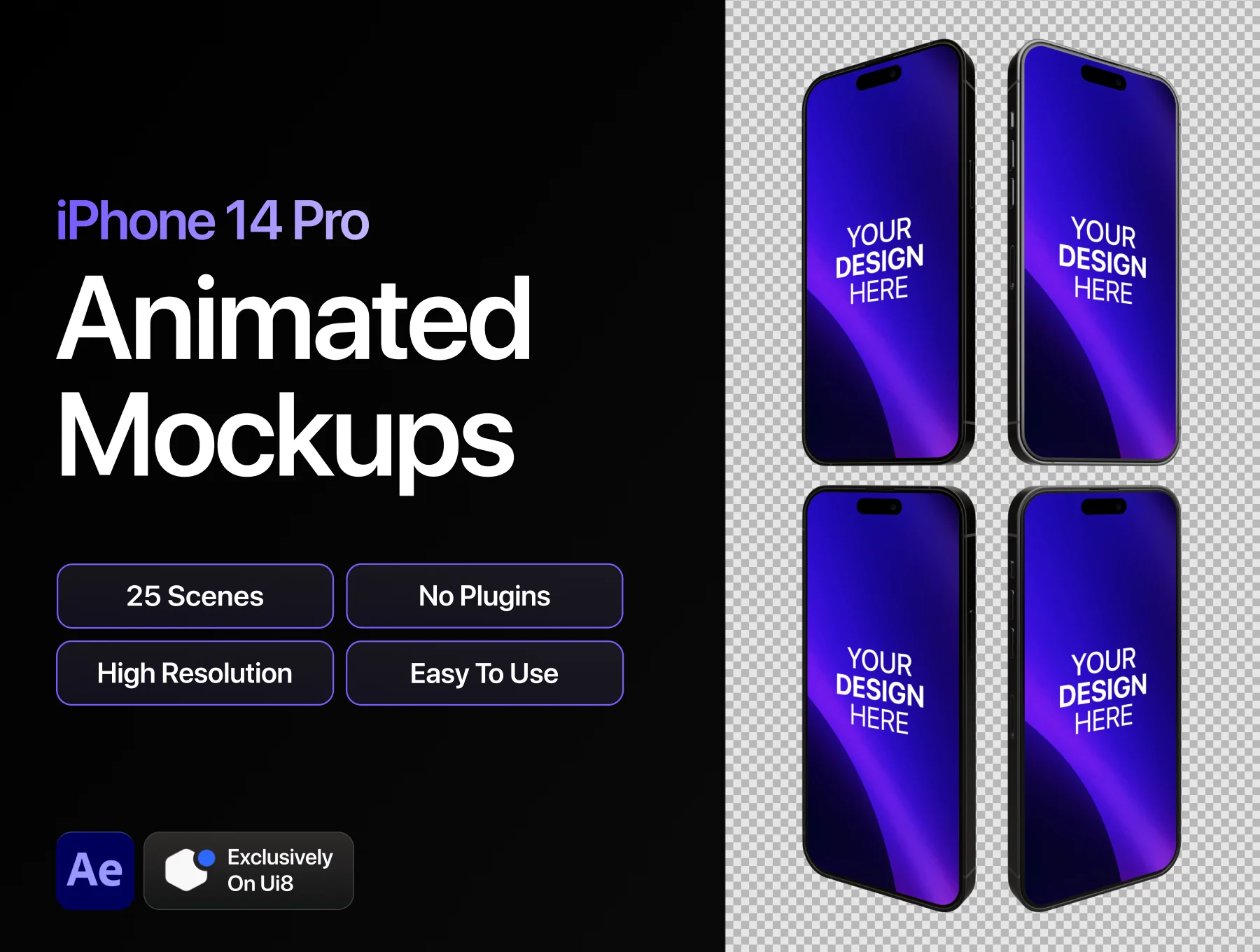 iPhone 14 Pro Animated Mockups