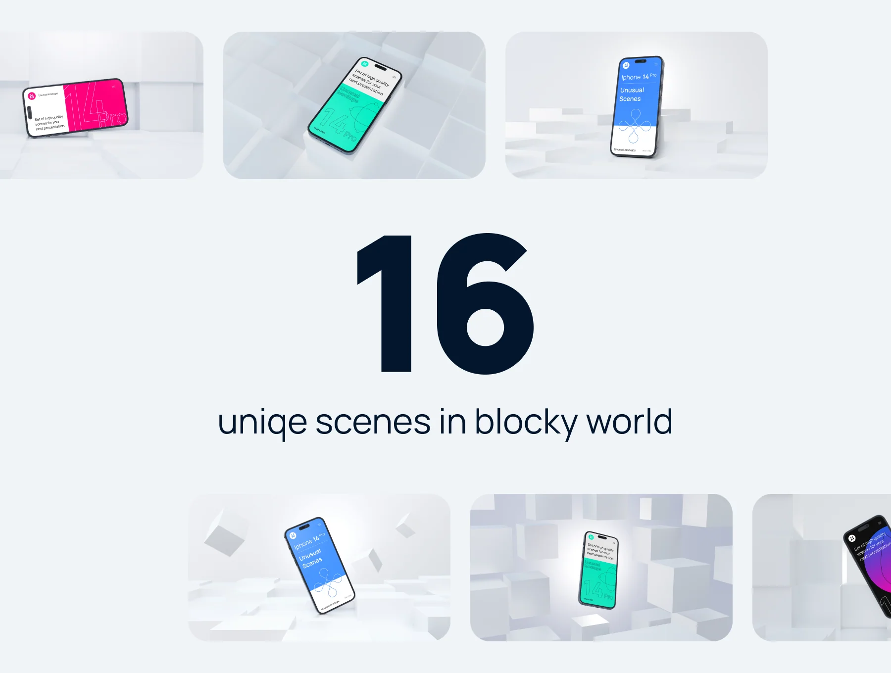 Iphone 14 pro - Blocky Mockup 2