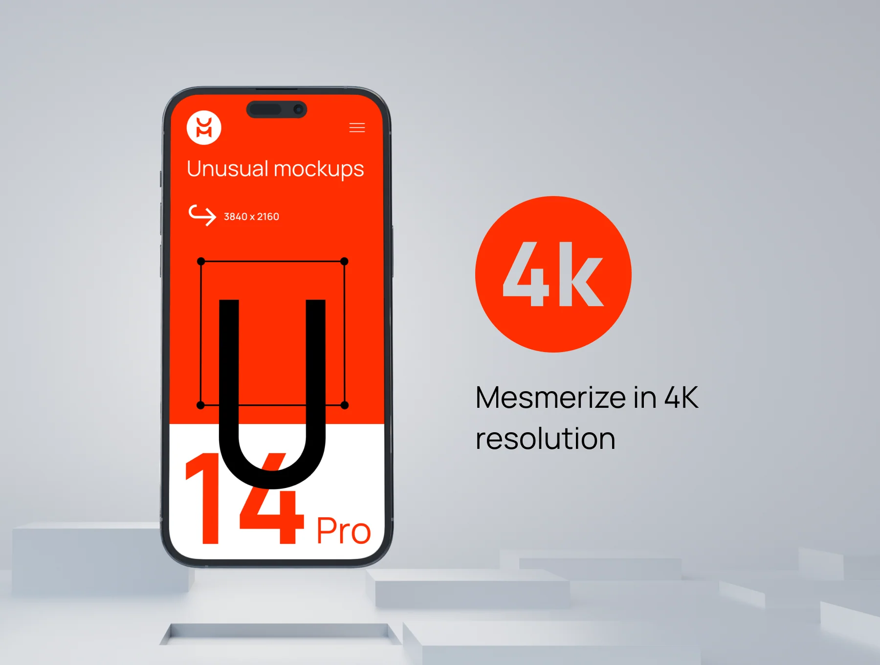 Iphone 14 pro - Blocky Mockup 3