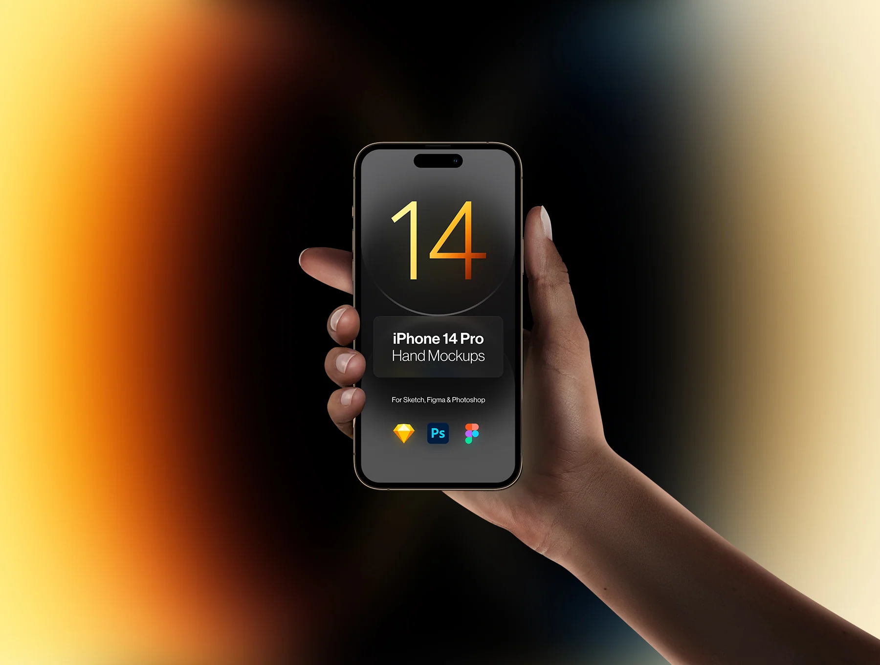 iPhone 14 Pro & iPhone 14 - 2 Hands Mockups 2