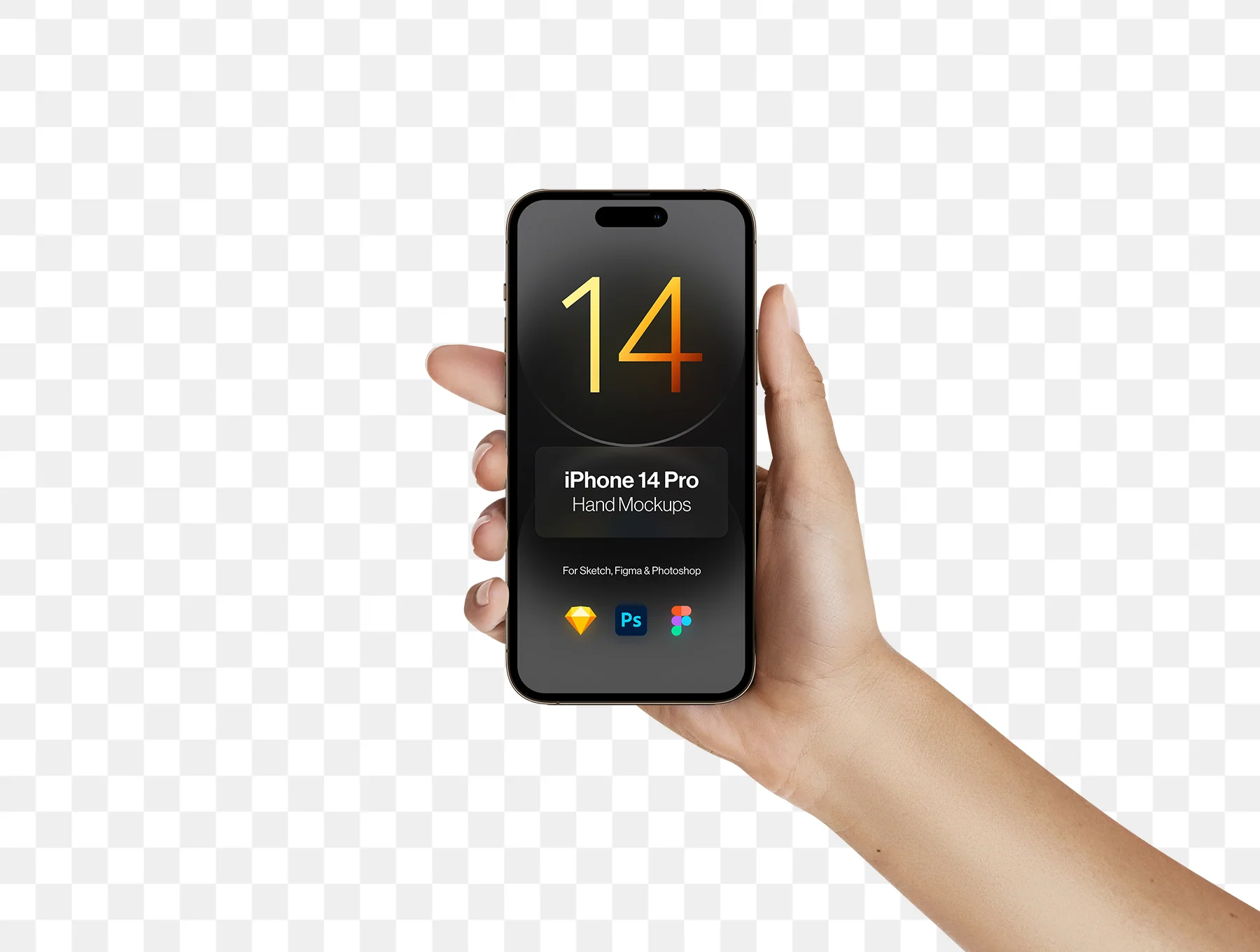 iPhone 14 Pro & iPhone 14 - 2 Hands Mockups 7