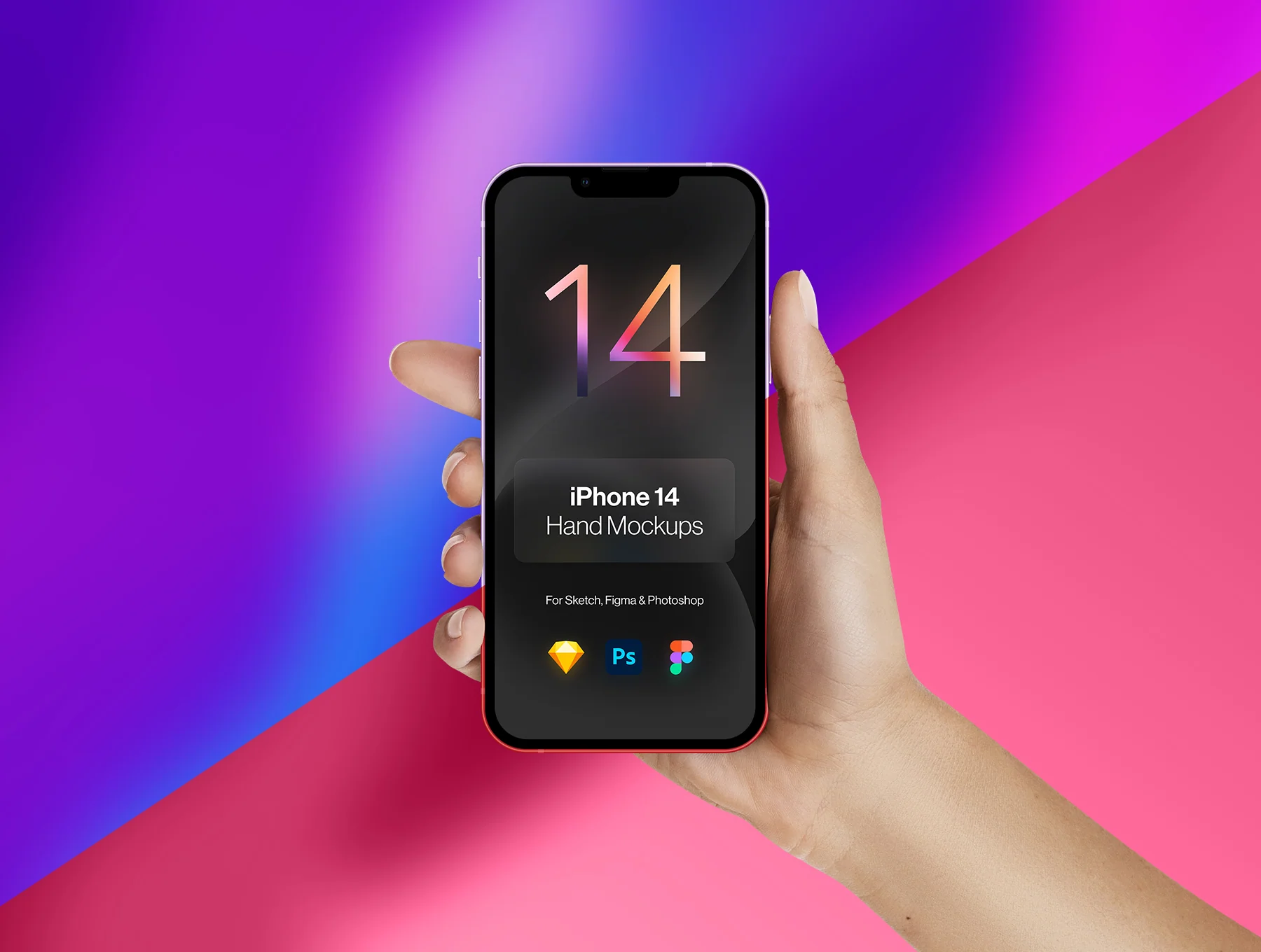 iPhone 14 Pro & iPhone 14 - 2 Hands Mockups 8