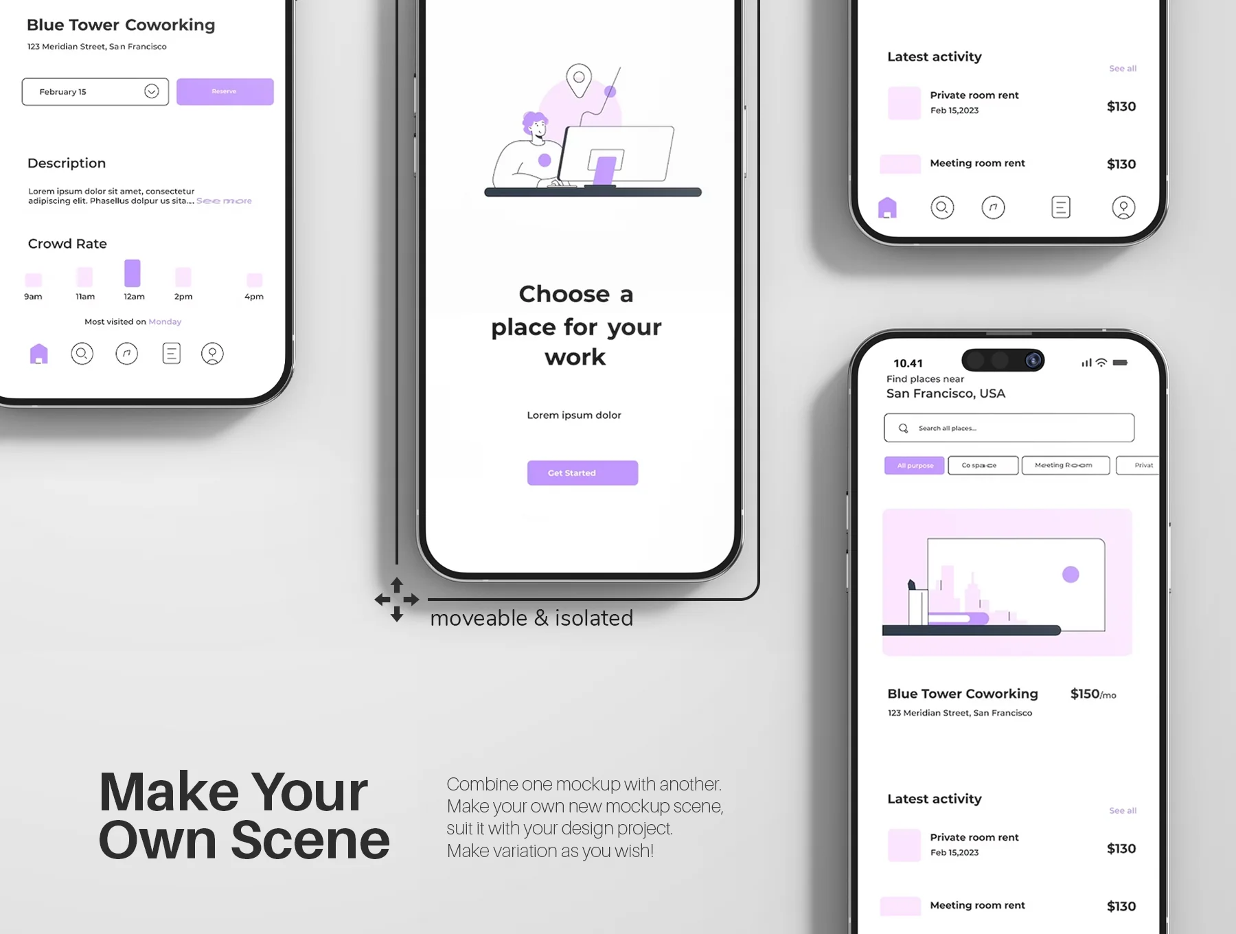 iPhone 14 Pro Max PSD Mockup Set 4