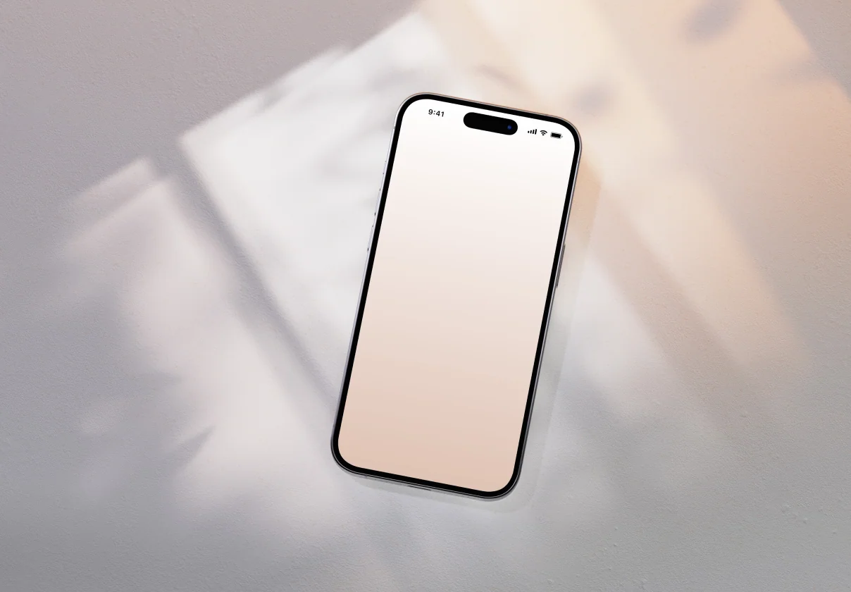 iPhone 14 Pro with Daylight Shadow Mockup