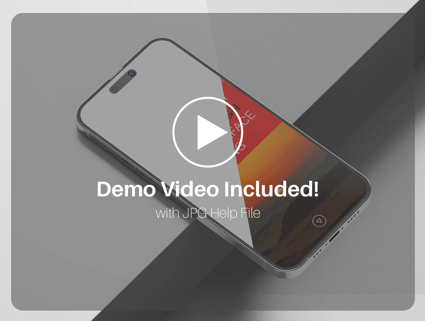 iPhone 14 Screen PSD Mockup Pack - Minimal Modern Scene 7