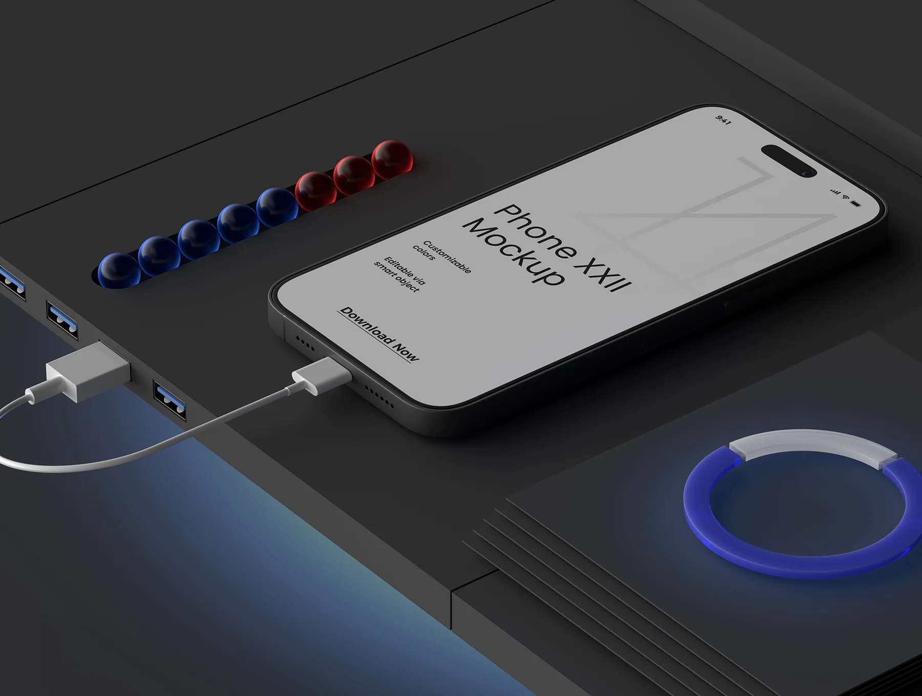 iPhone 14 Screen PSD Mockup