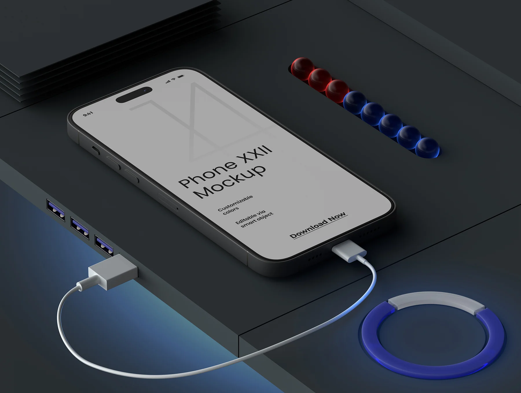 iPhone 14 Screen PSD Mockup 2