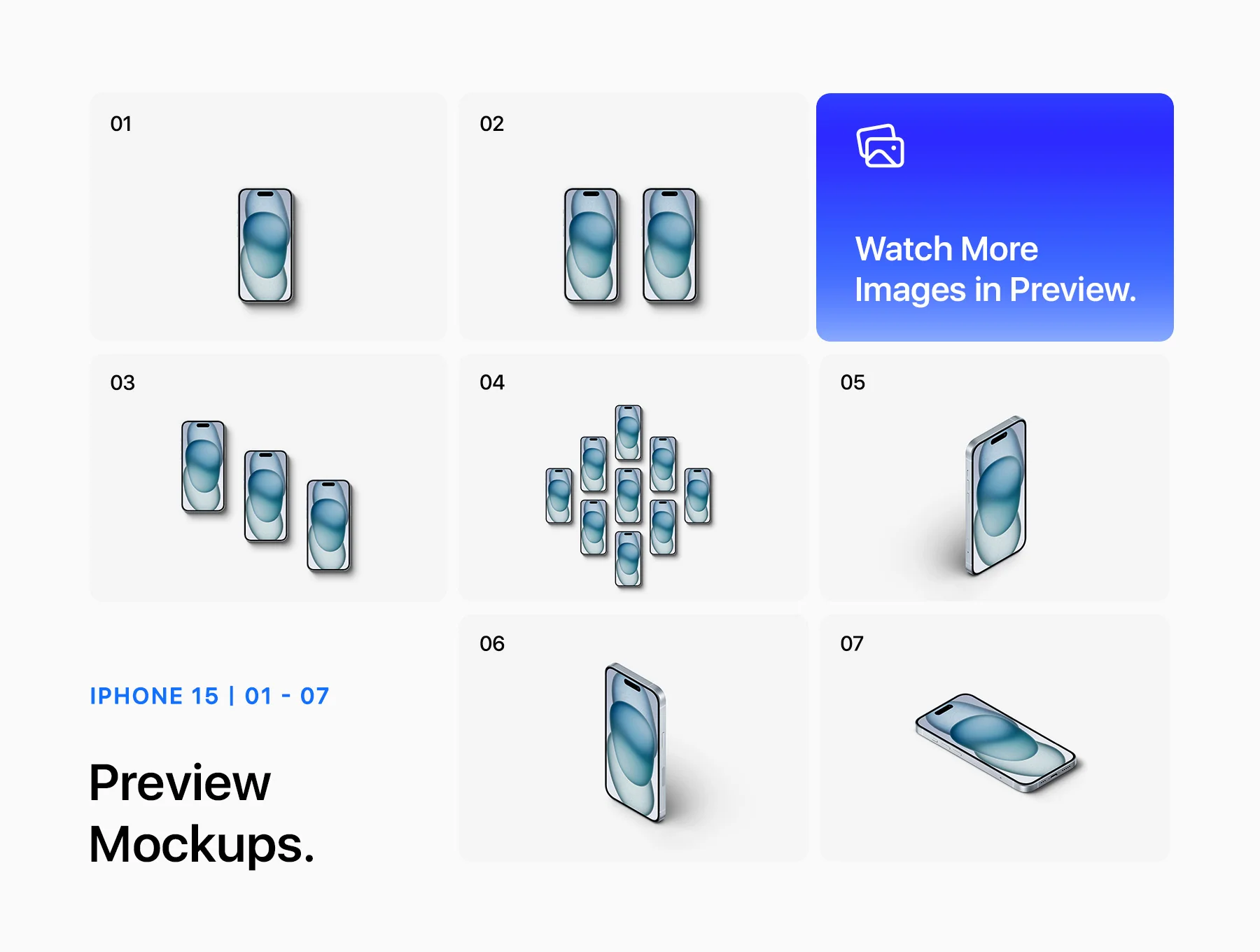 iPhone 15 Bundle - 63 Mockups Scenes 2