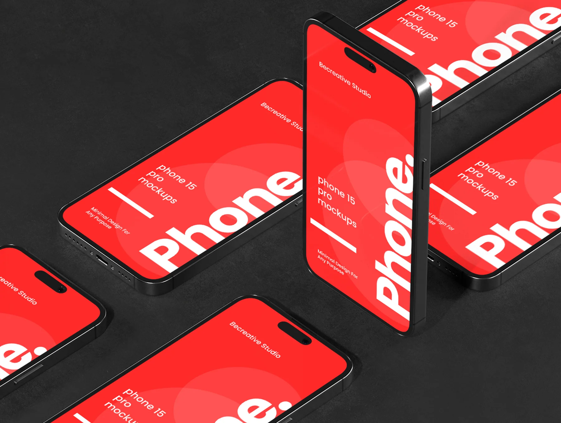 8 iPhone 15 Pro Max Mockups