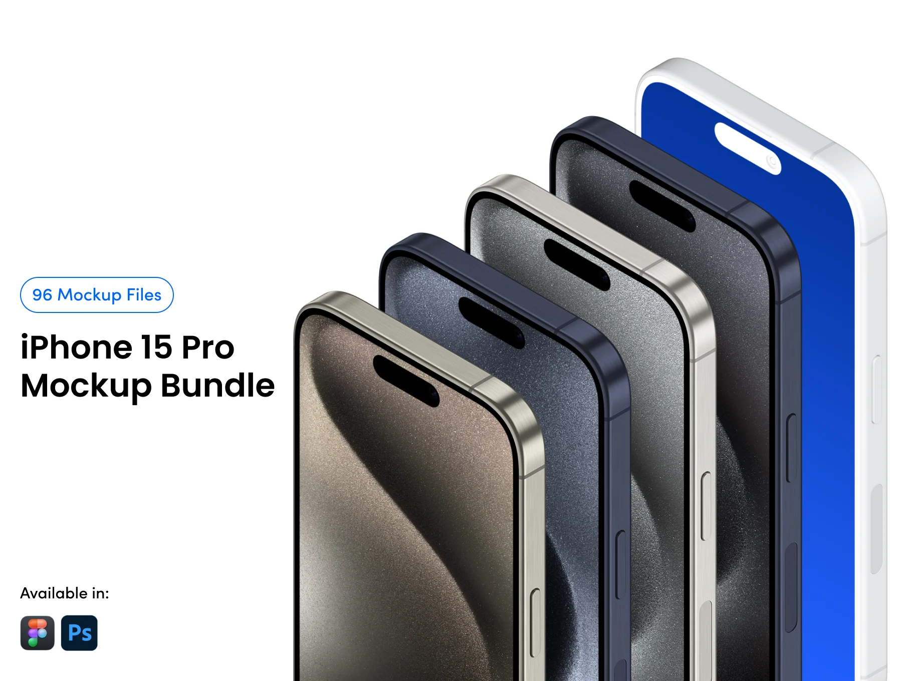 iPhone 15 Pro Mockup Bundle