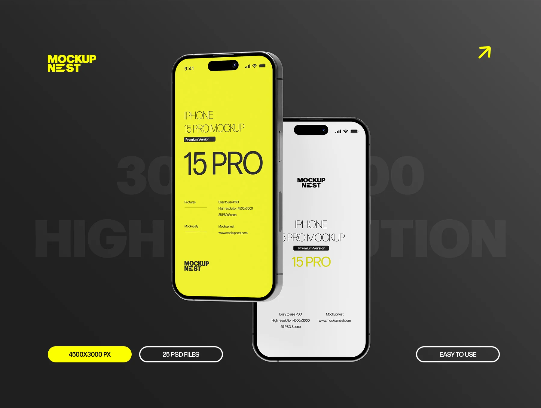 iPhone 15 Pro Mockup Set 4