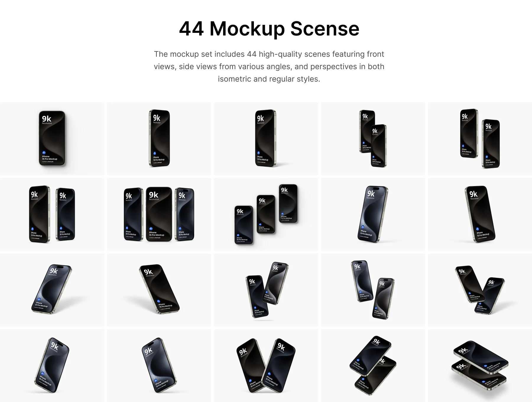 iPhone 15 Pro Mockup - 44 Mockup Scenes 2