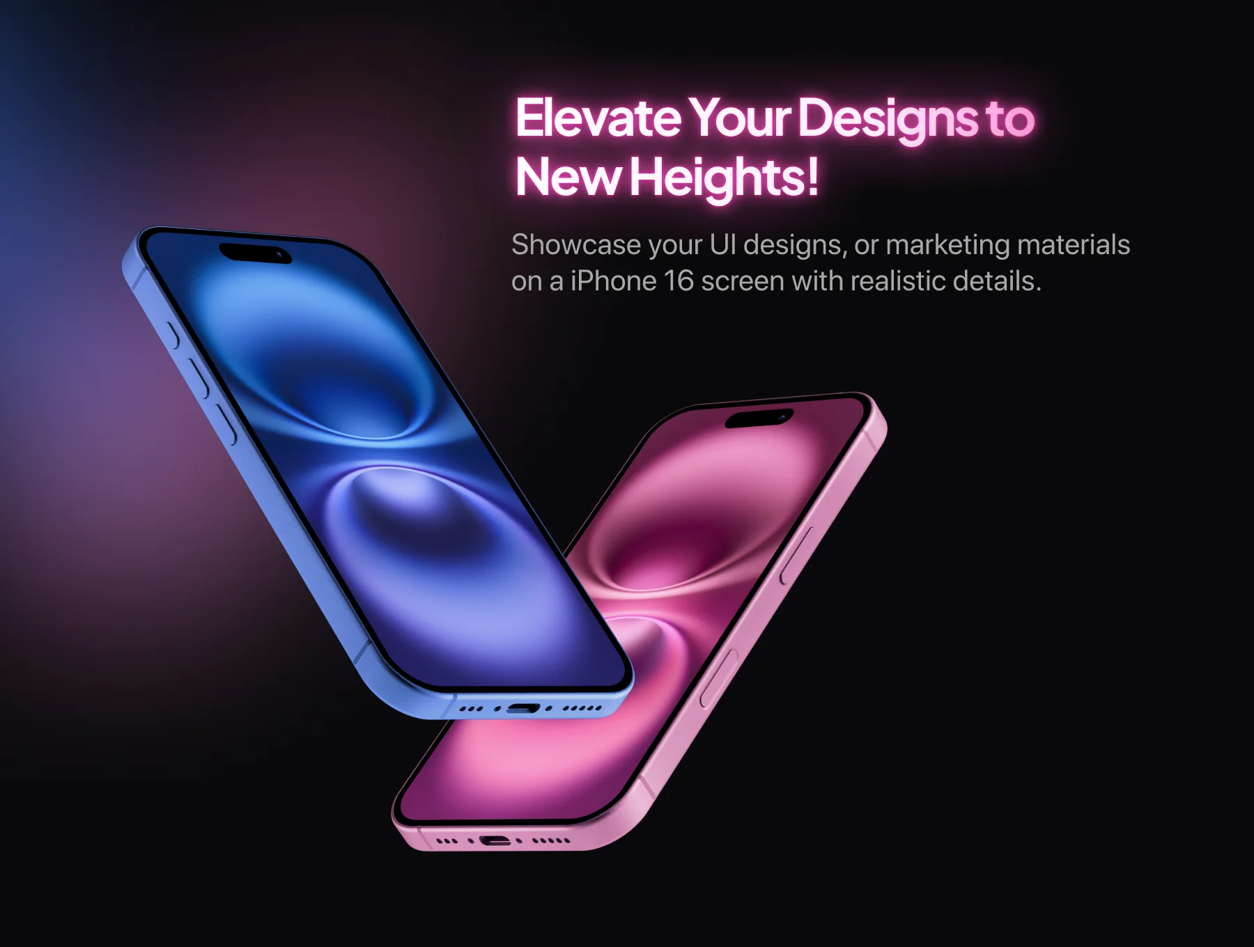 iPhone 16 Mockup - 10 Mockups Scenes 7