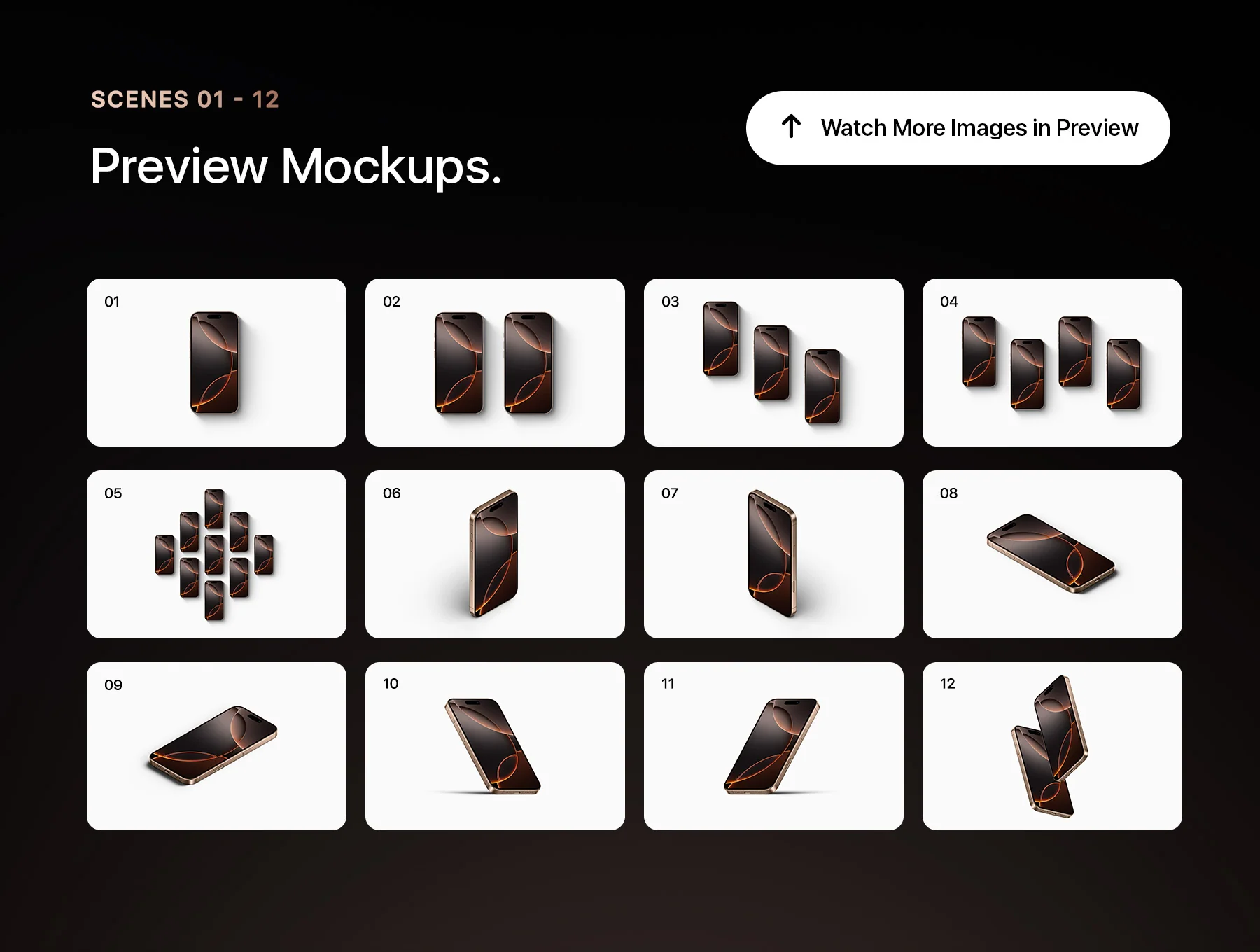 iPhone 16 Pro - 24 Mockups Scenes 2