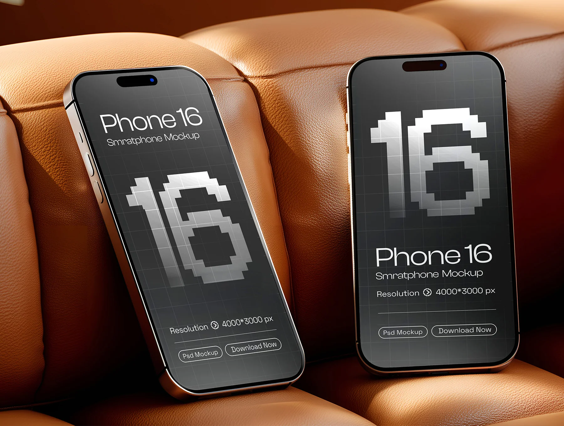 iPhone 16 Pro Mockup Set - 15 PSD Scene 11