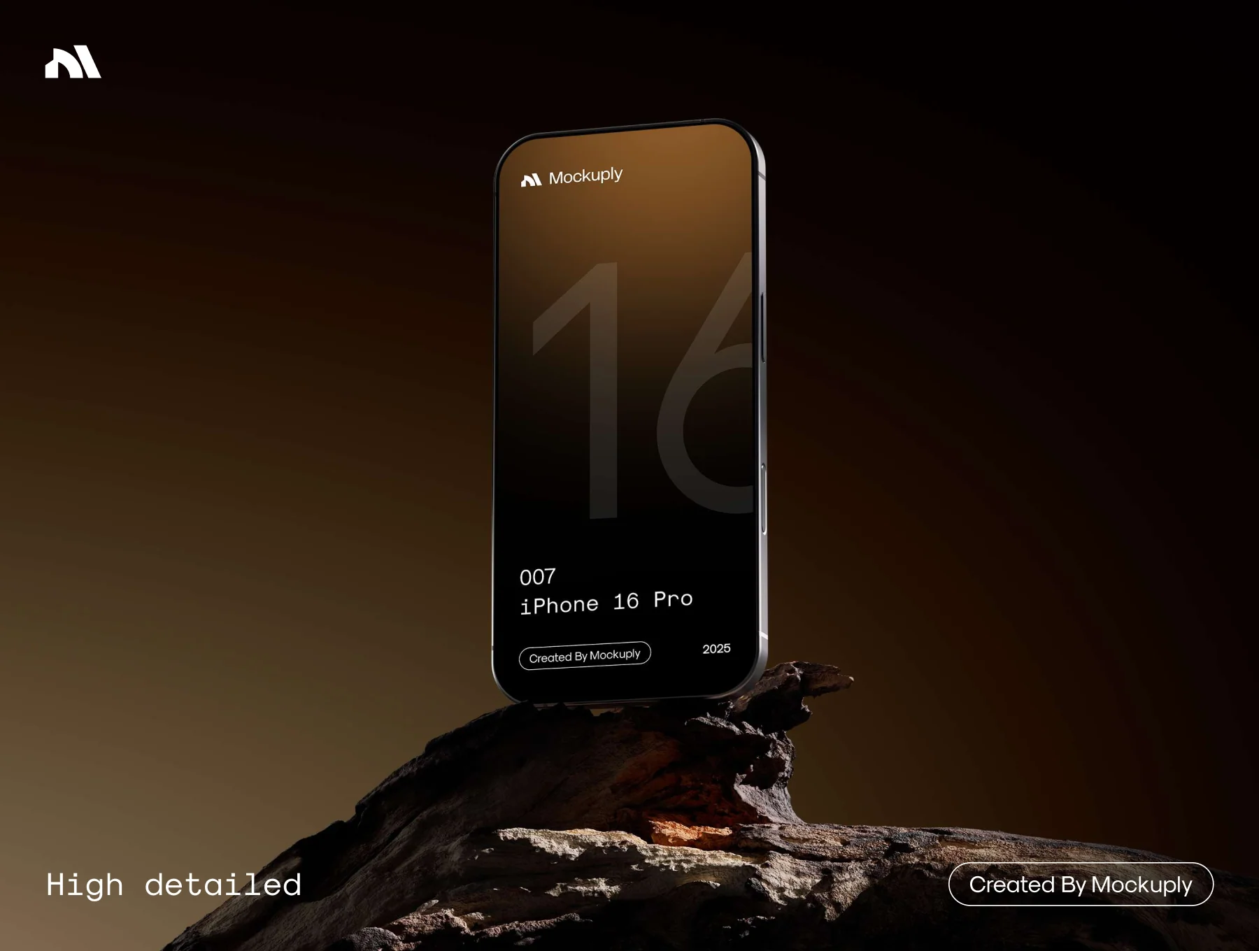 iPhone 16 Pro - Wood Mockup 2