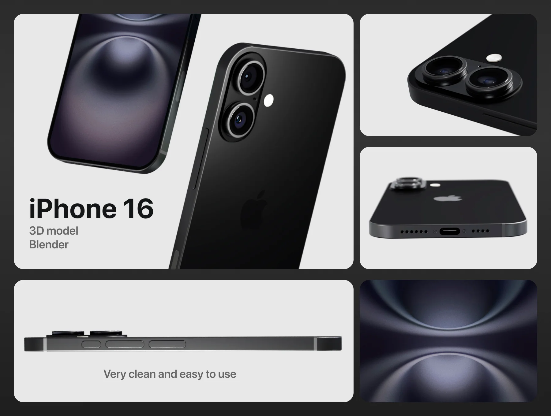 iPhone 16 - Blender 3D model