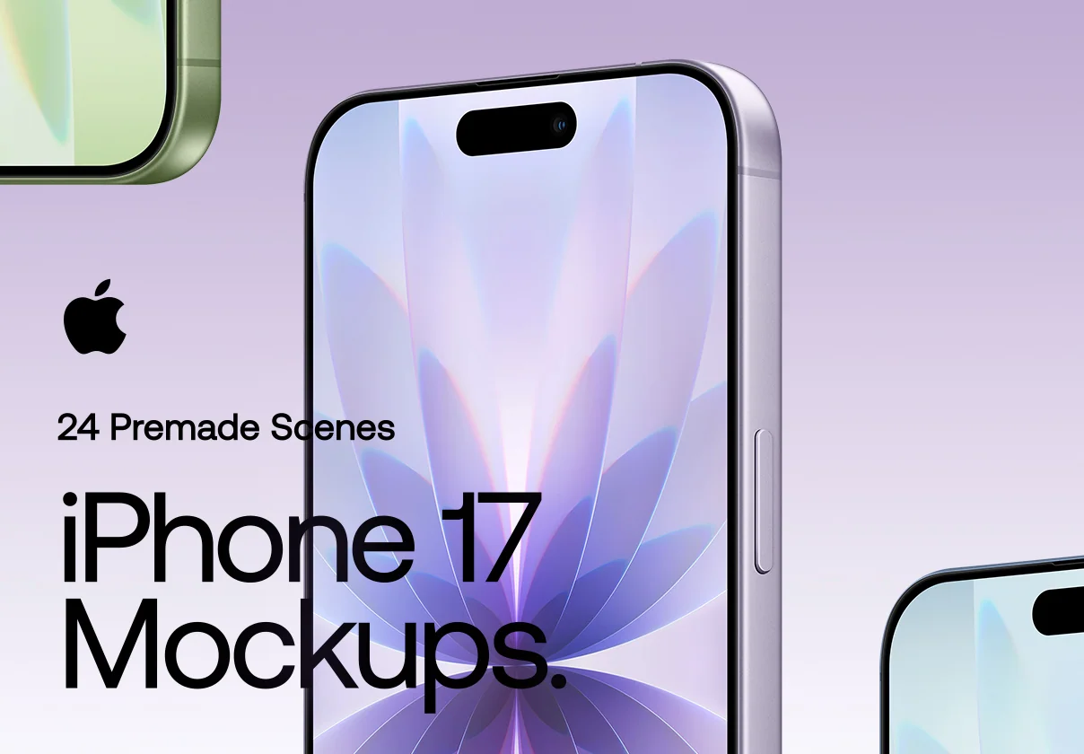 iPhone 17 - 24 Mockups Scenes