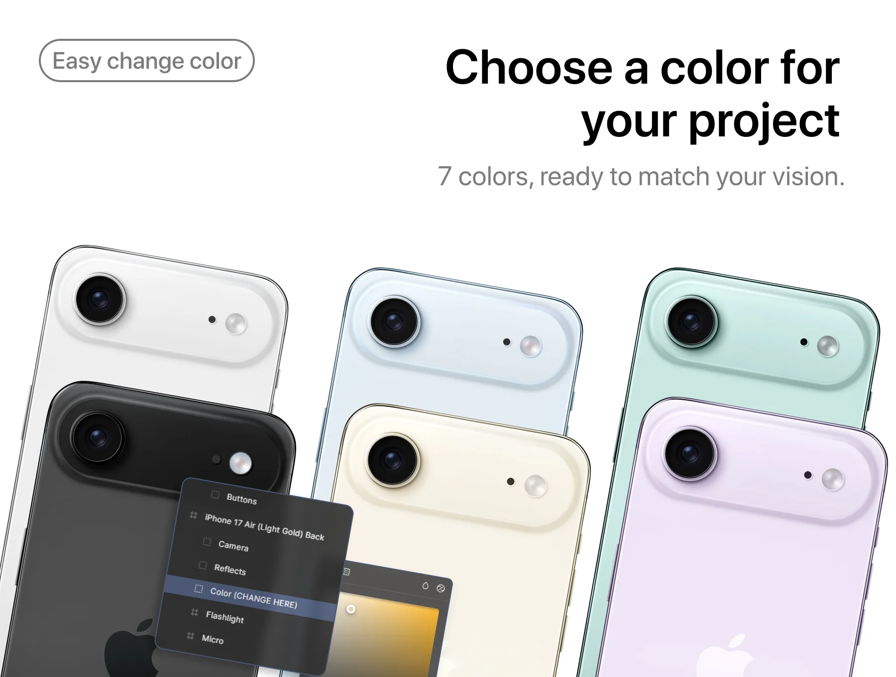 iPhone 17 Air Mockup | Vector Figma 3