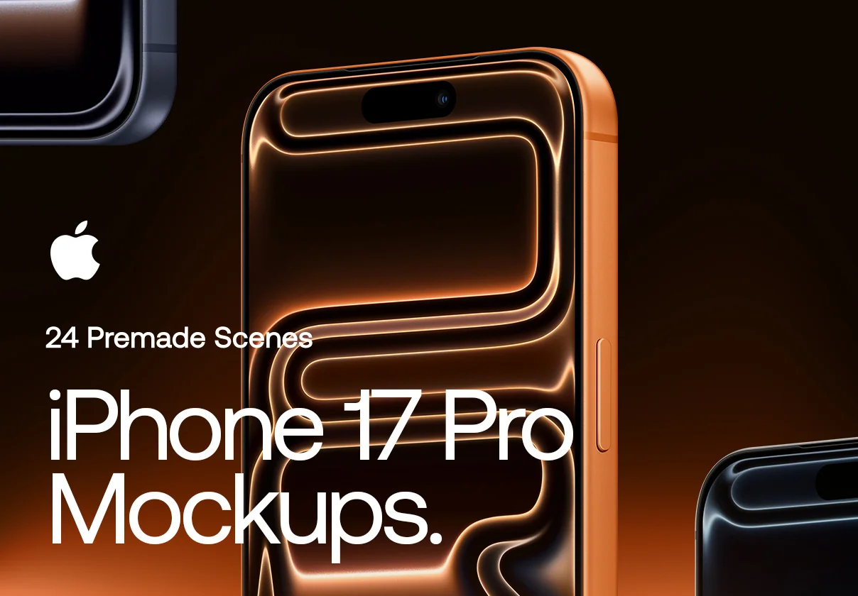 iPhone 17 Pro - 24 Mockups Scenes