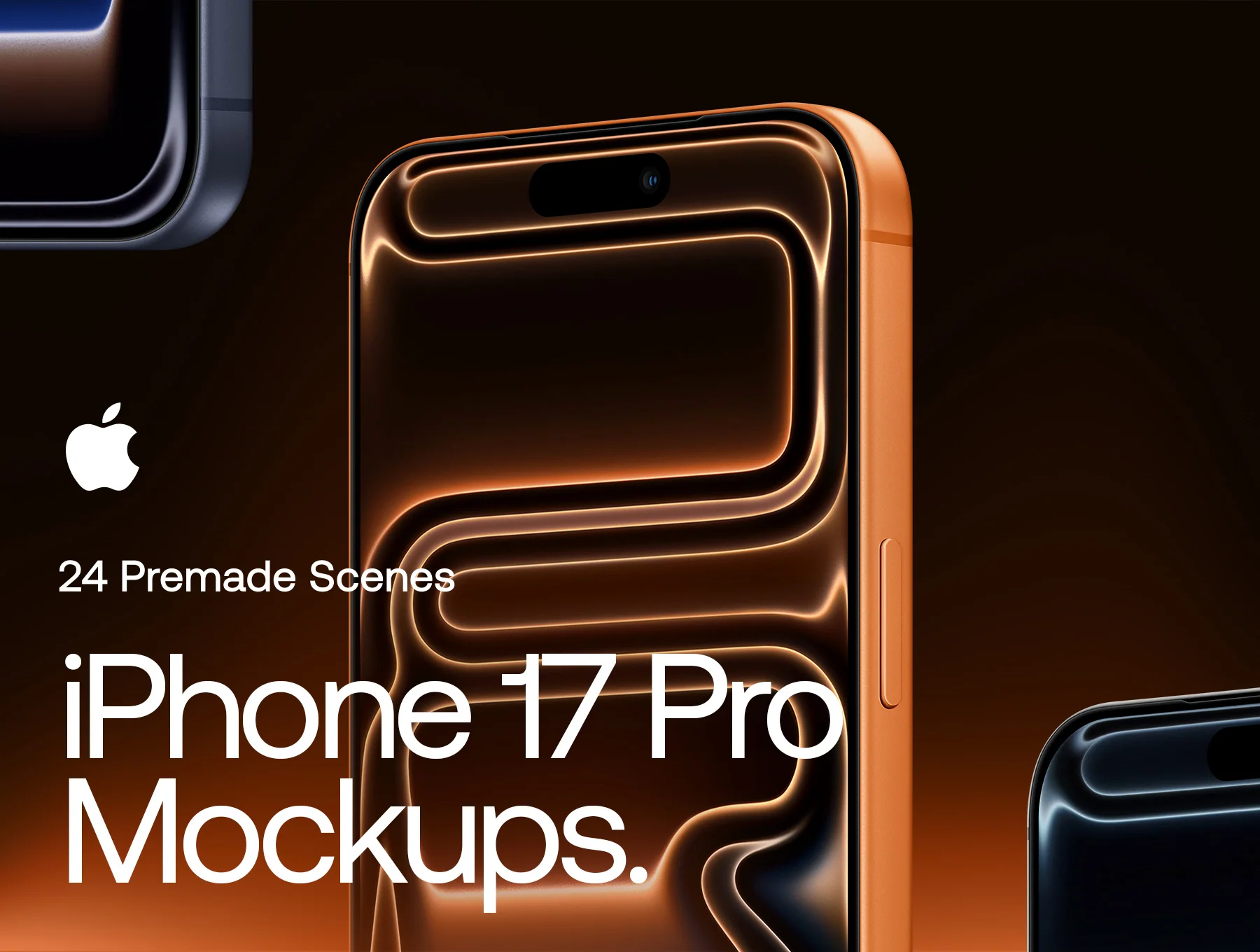 iPhone 17 Pro - 24 Mockups Scenes