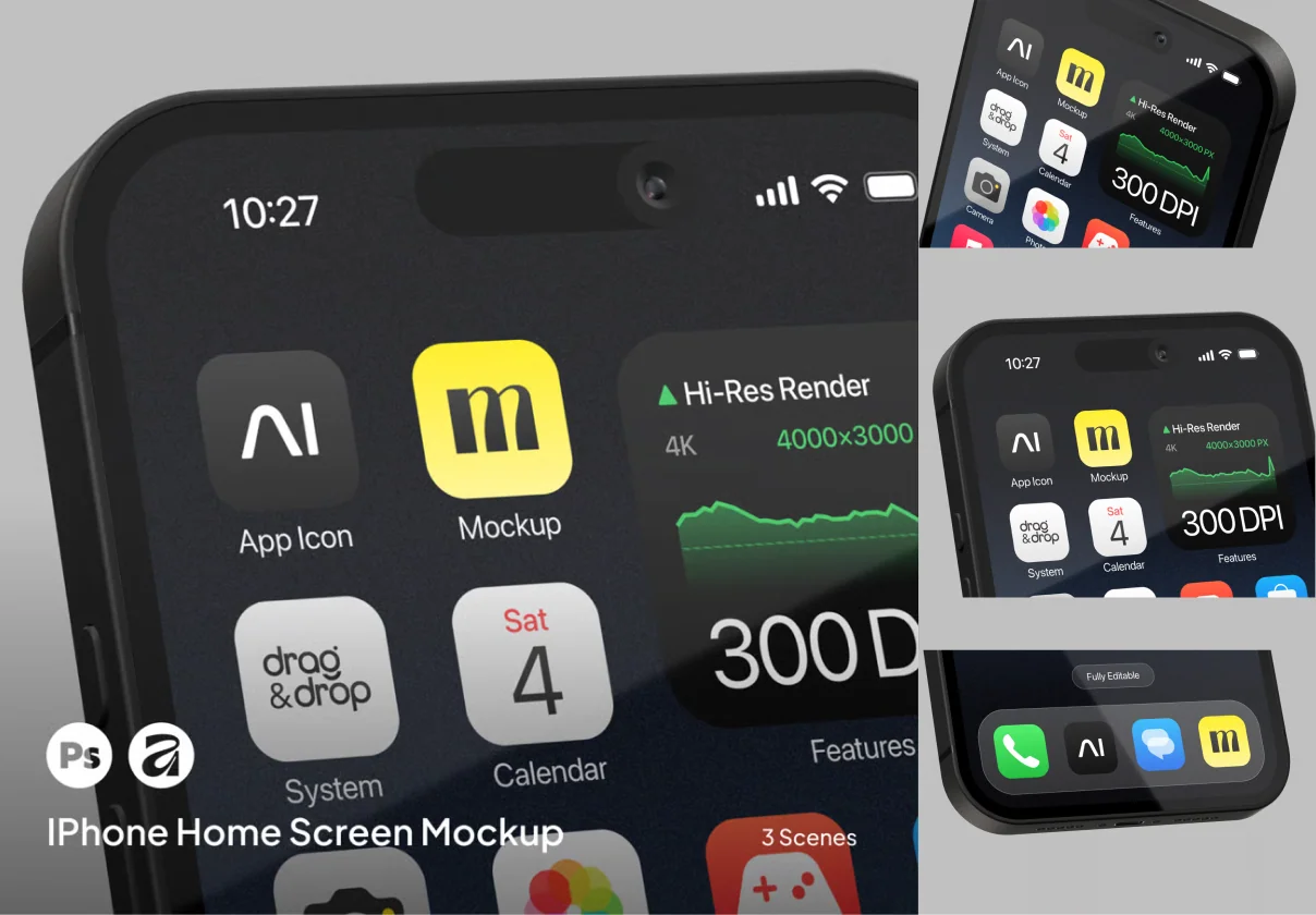 iPhone 17 Pro — Editorial Mockup Scene (PSD)